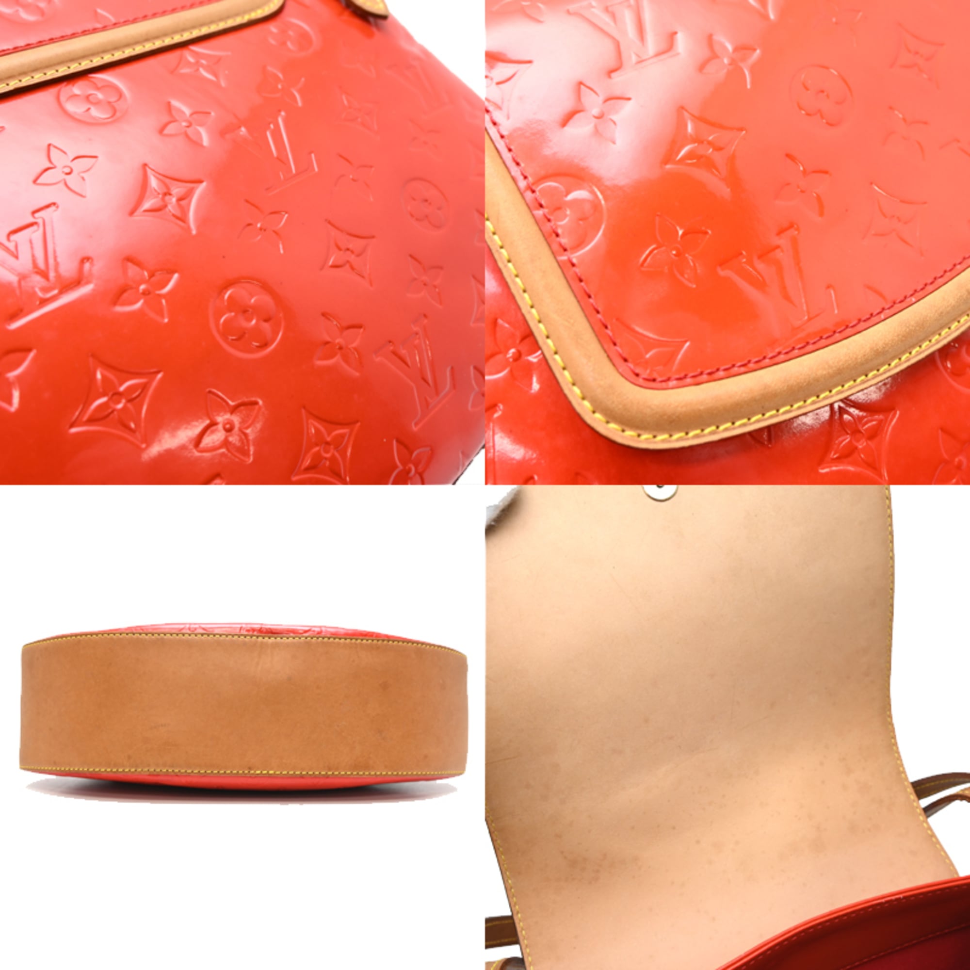 Louis Vuitton Red Color Vernis Shoulder Bag (Pre-Owned)