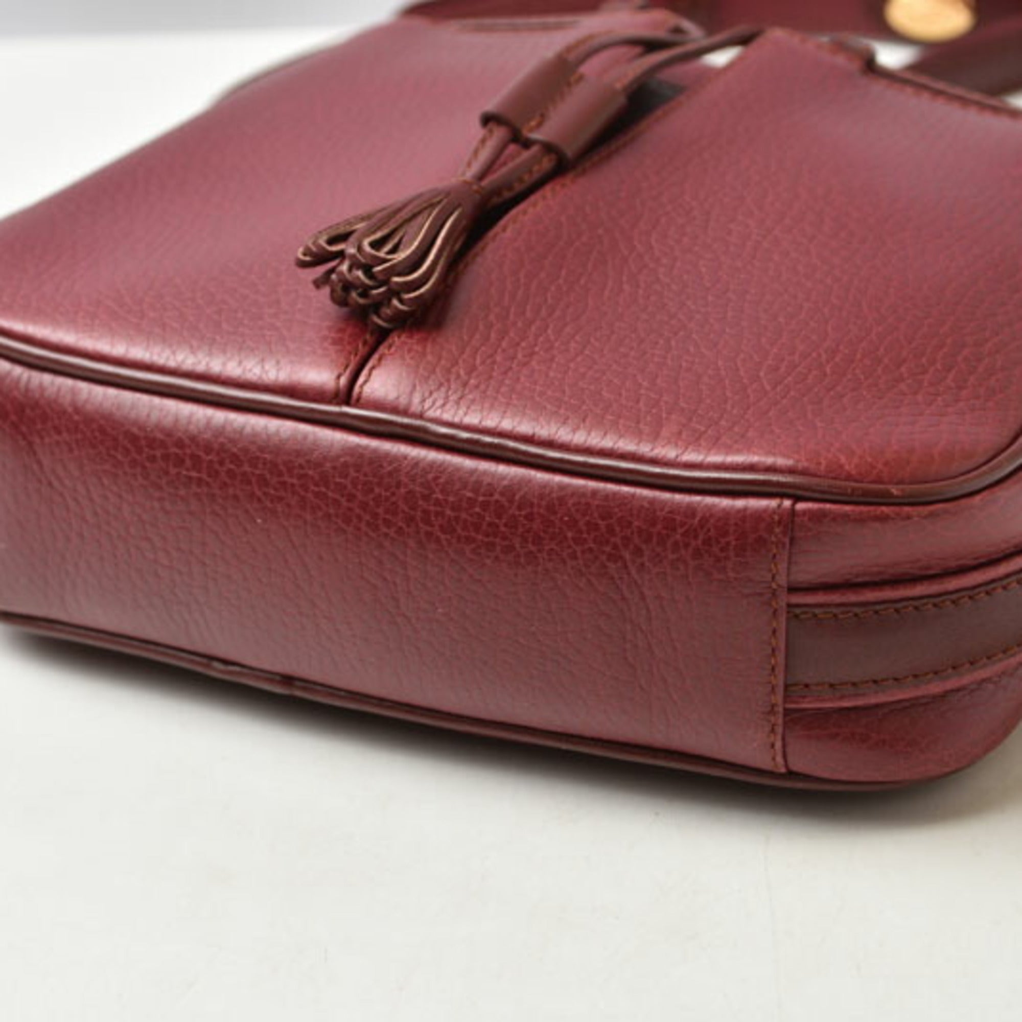 Cartier Must Bordeaux Leather Shoulder Bag (Pre-Owned)