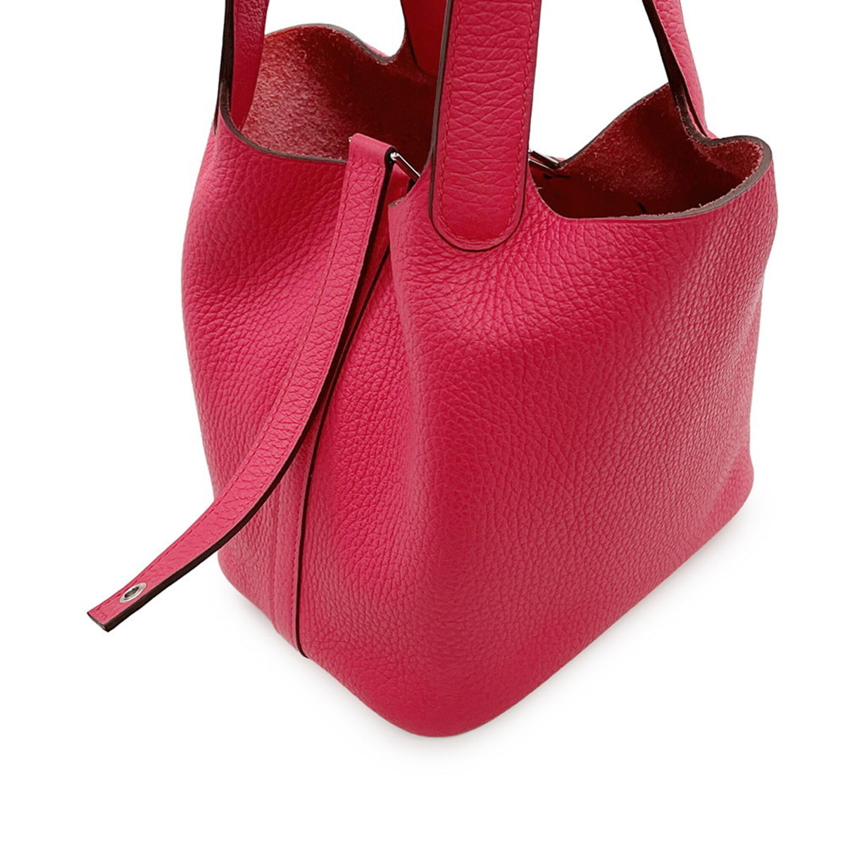 Hermes Picotin Pink Taurillon Clemence Leather Handbag (Pre-Owned)