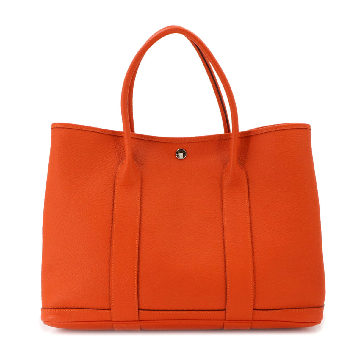 Hermes Feu Orange Country Leather Handbag Tote Bag (Pre-Owned)