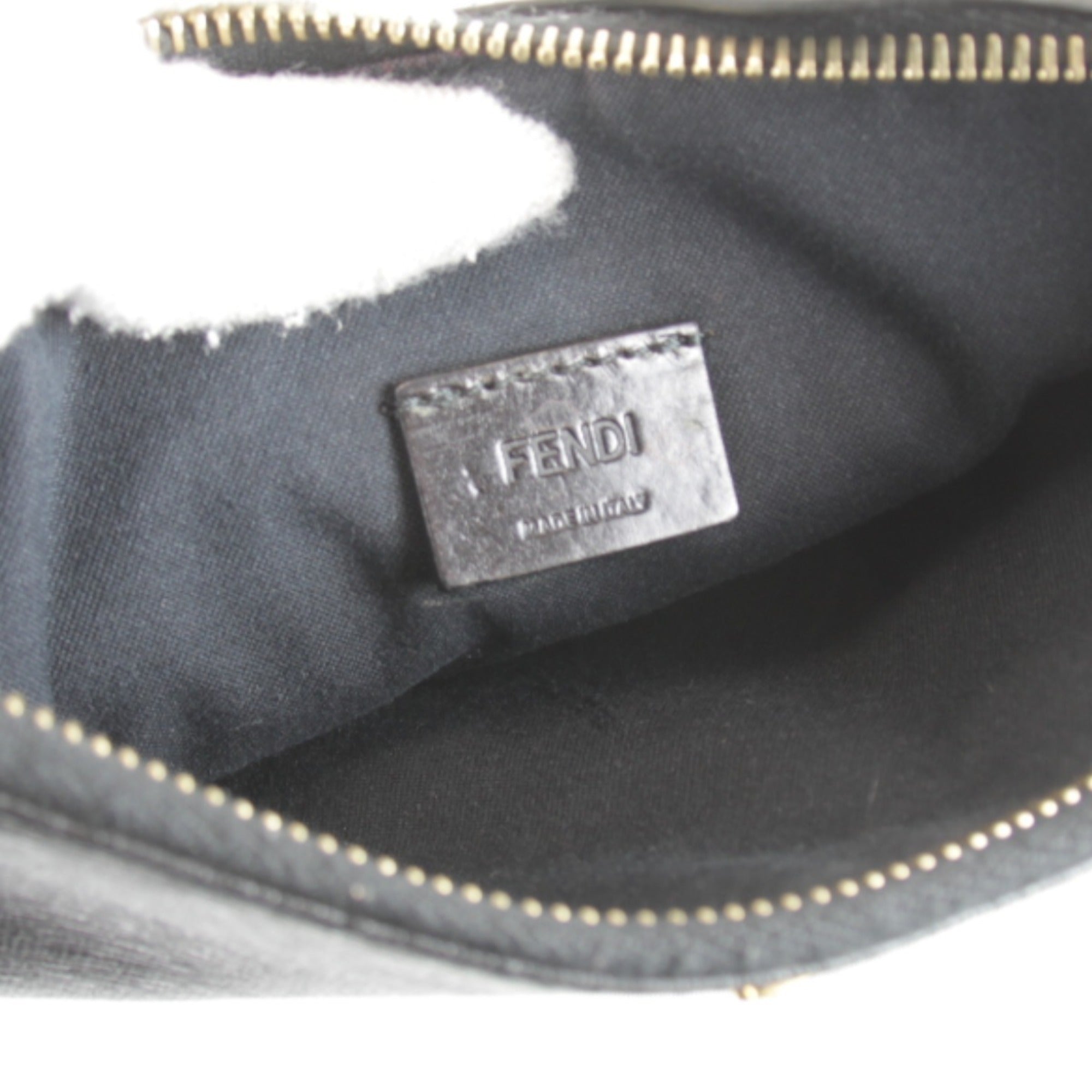 Fendi Black Leather Pouch Shoulder Bag (Pre-Owned)