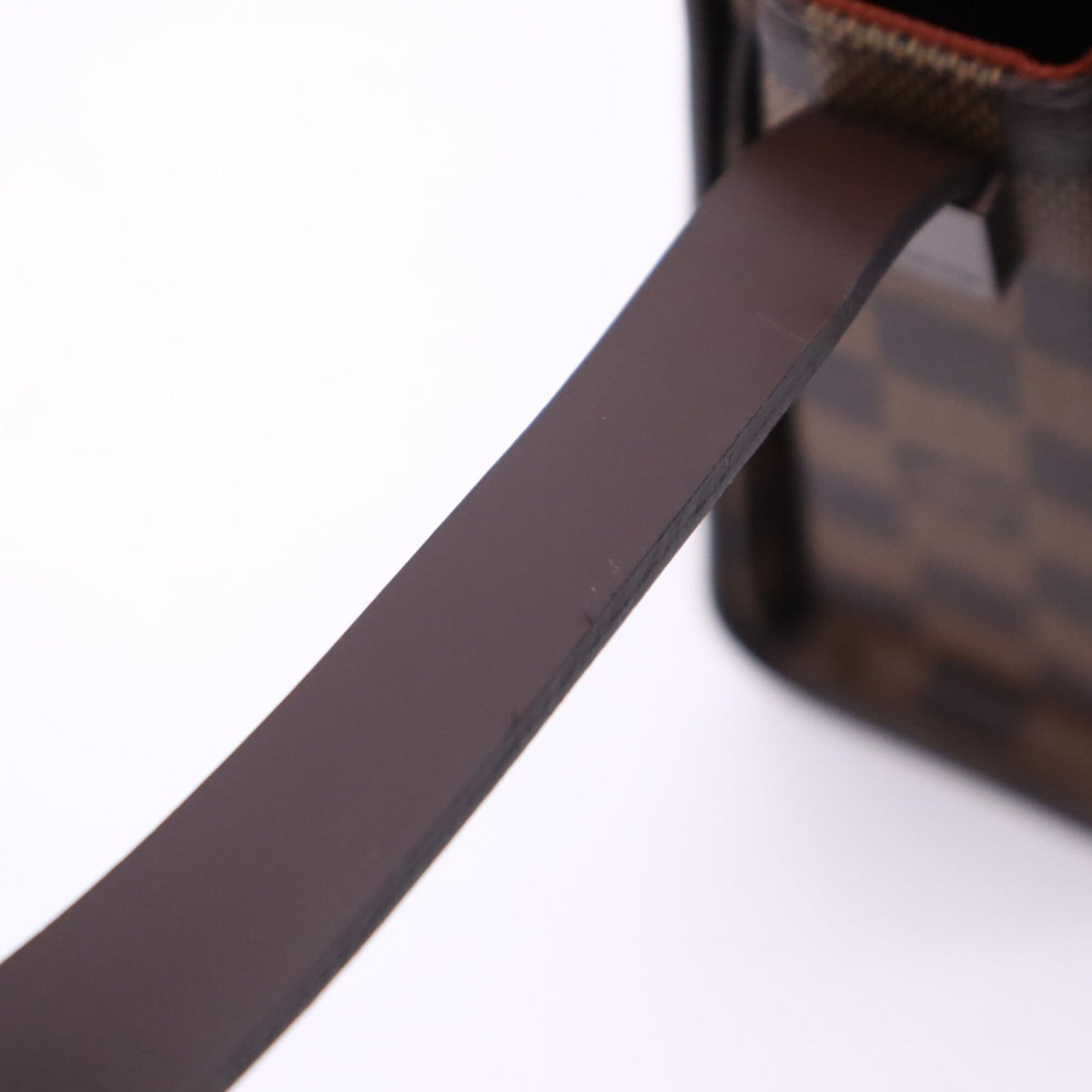 Louis Vuitton Damier Beige Brown Coated Canvas Leather Shoulder Bag (Pre-Owned)