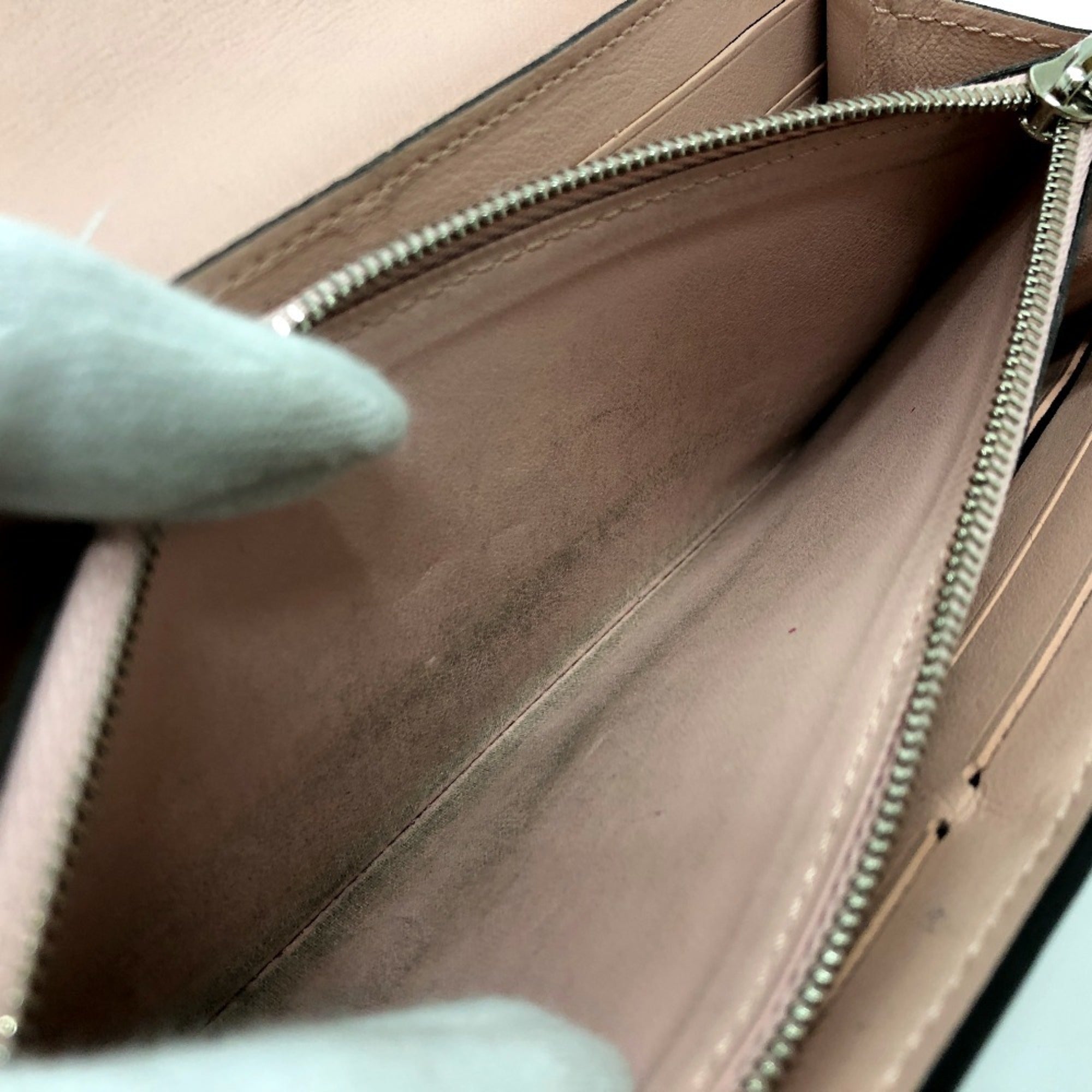 Louis Vuitton Magnolia Pink Monogram Mahina Leather Long Wallet (Tri-Fold) (Pre-Owned)