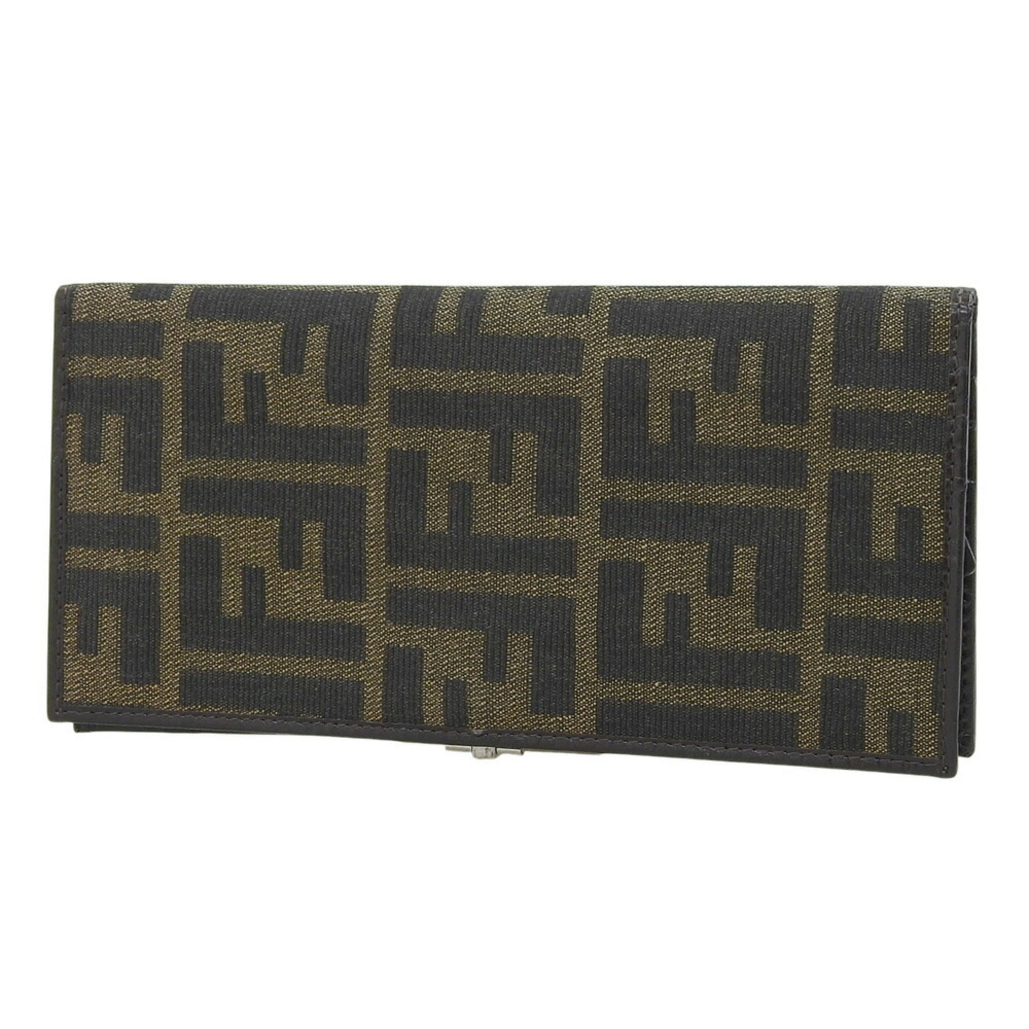 Fendi Brown Canvas Long Wallet (Bi-Fold) (Pre-Owned)
