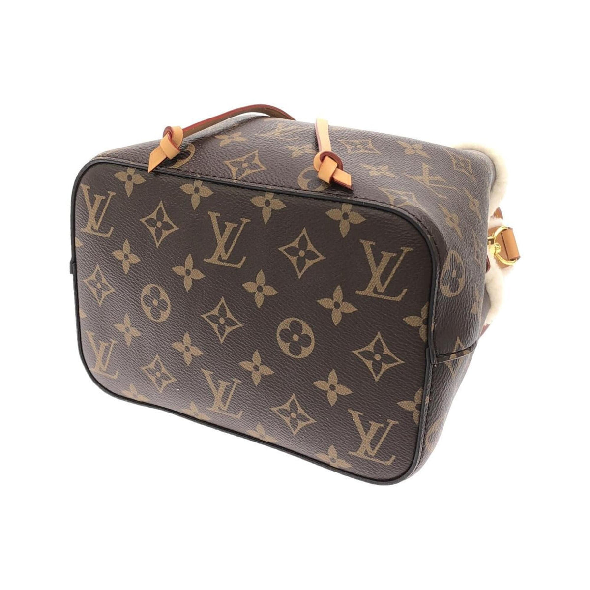 Louis Vuitton Monogram Blanc Marron Coated Canvas Shoulder Bag (Pre-Owned)