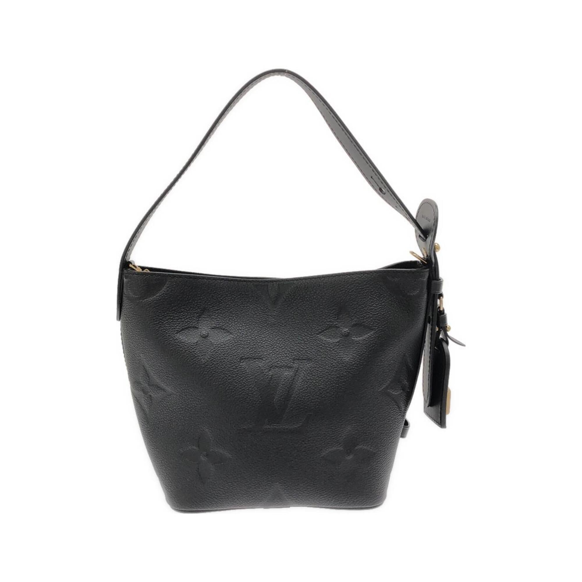 Louis Vuitton Black Leather Handbag (Pre-Owned)
