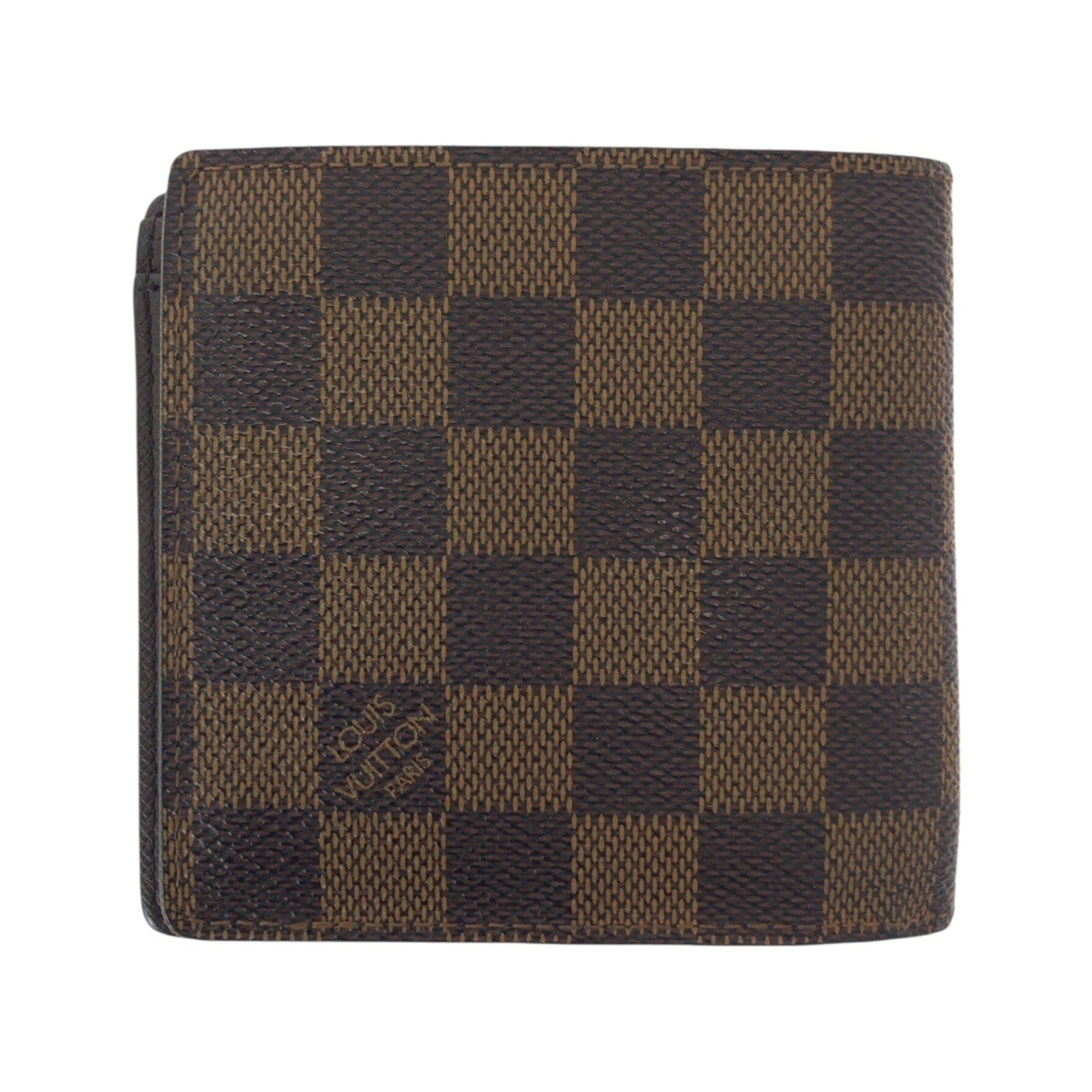 Louis Vuitton Brown Damier Canvas Dark Brown Pvc Wallet (Bi-Fold) (Pre-Owned)