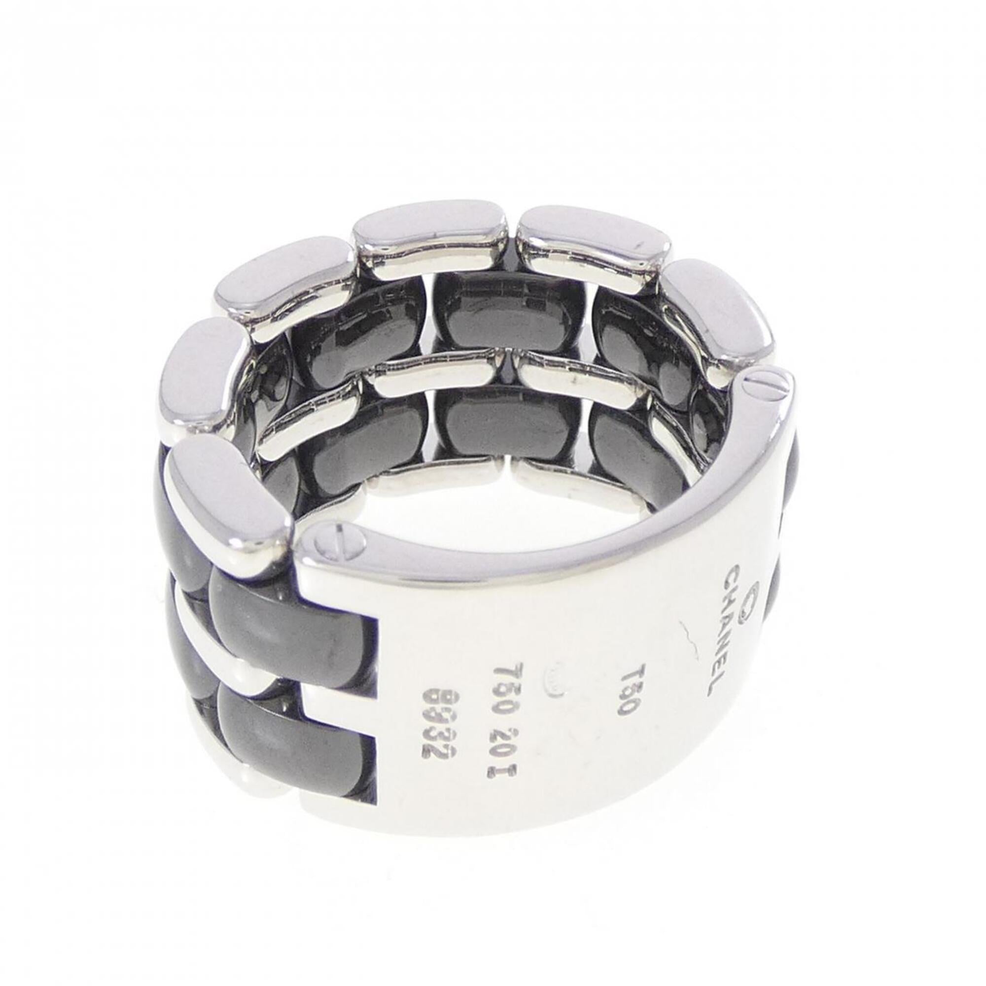 Chanel White Gold White Gold (18K) Ceramic Band Ring (Pre-Owned)