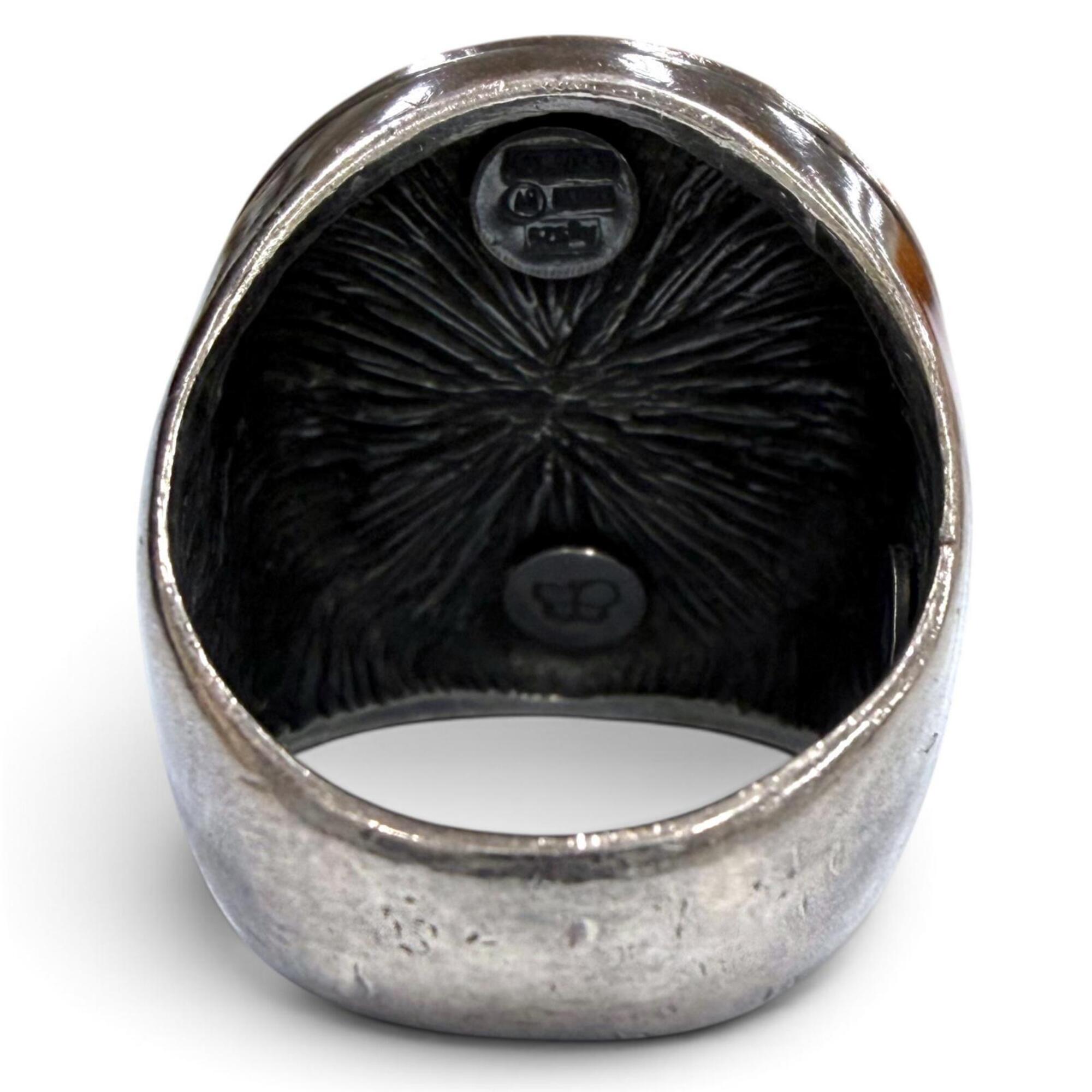 Bottega Veneta Silver Silver 925 Band Ring (Pre-Owned)