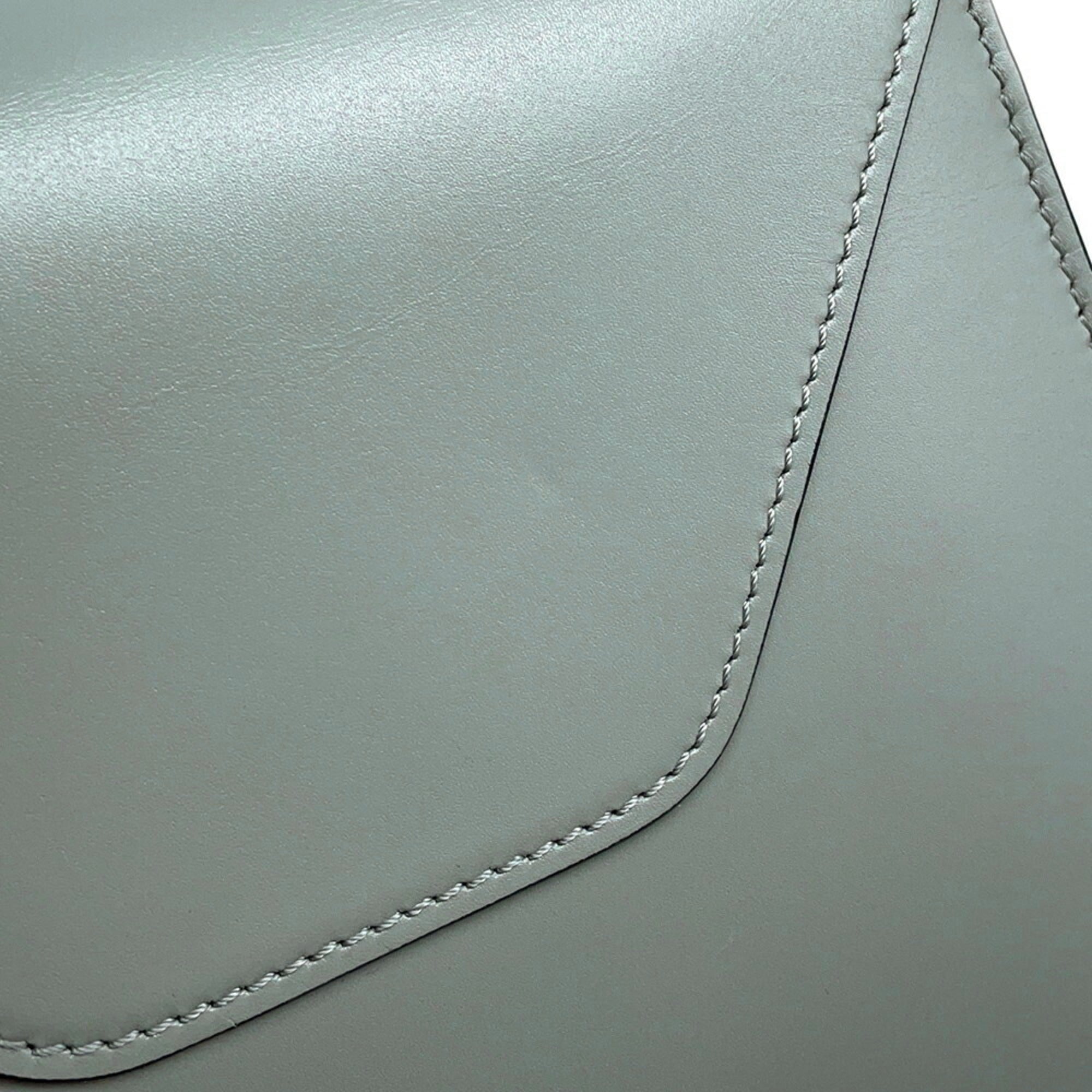 Valextra Light Gray Leather Handbag (Pre-Owned)