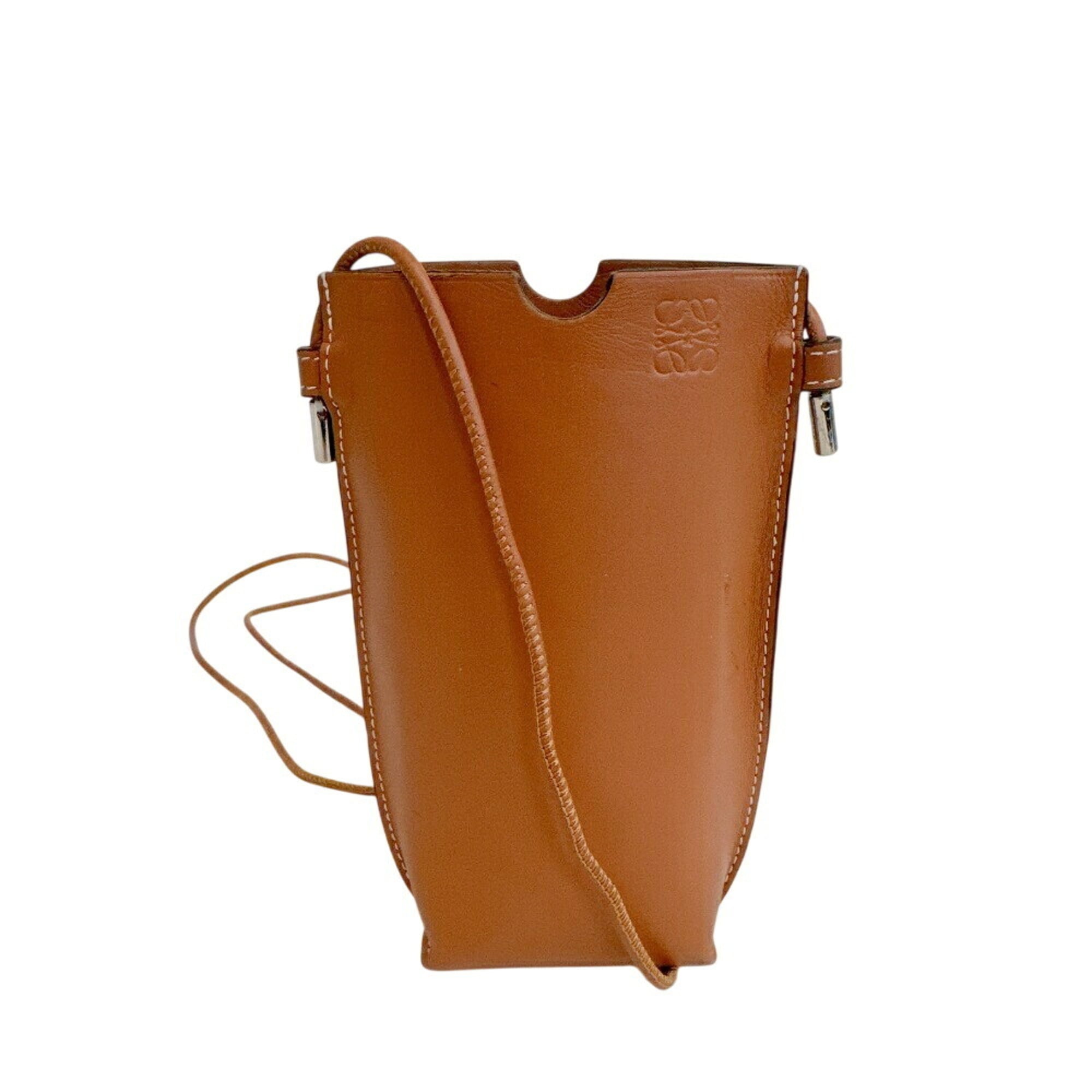 Loewe Brown Leather Pouch (Pre-Owned)
