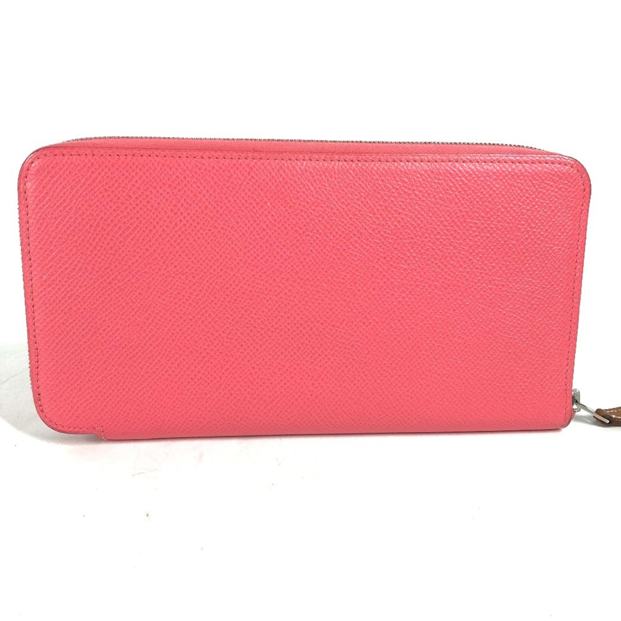 Hermes Silk'in Pink Epsom Leather Long Wallet (Bi-Fold) (Pre-Owned)