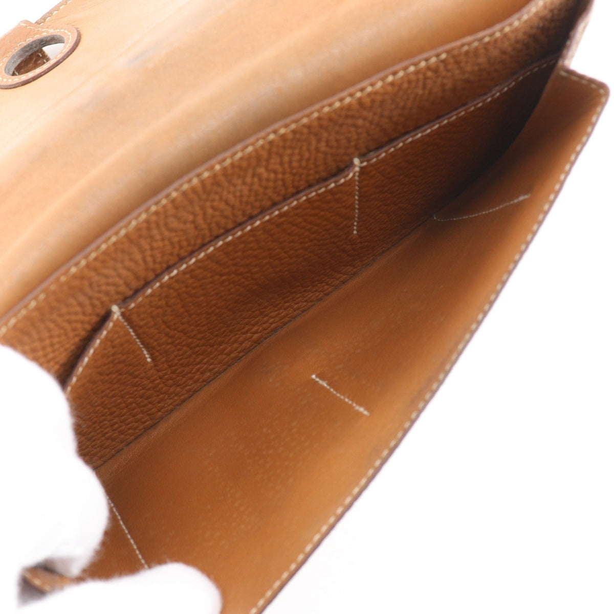 Hermes Brown Taurillon Clemence Leather Long Wallet (Bi-Fold) (Pre-Owned)