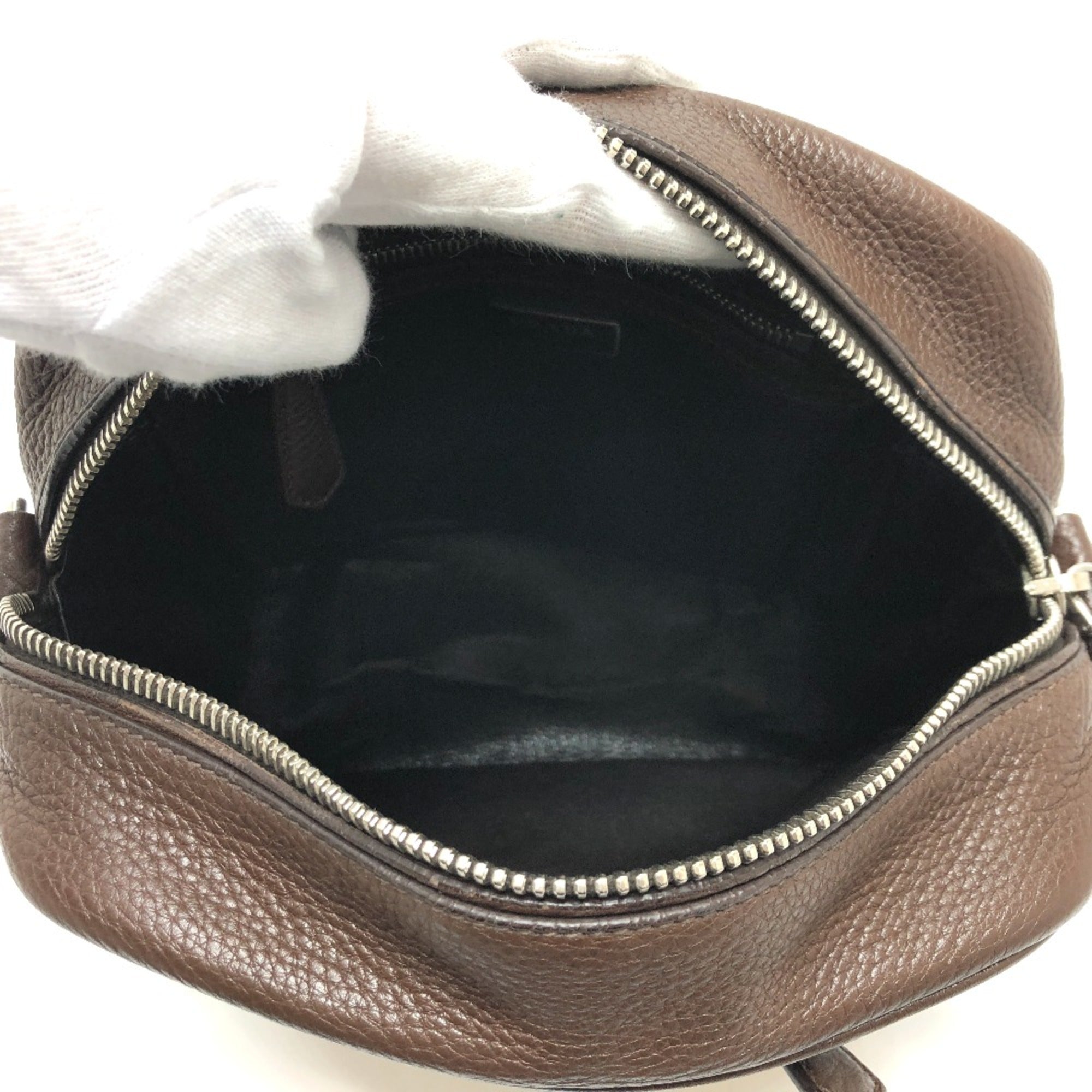 Prada Brown Leather Shoulder Bag (Pre-Owned)