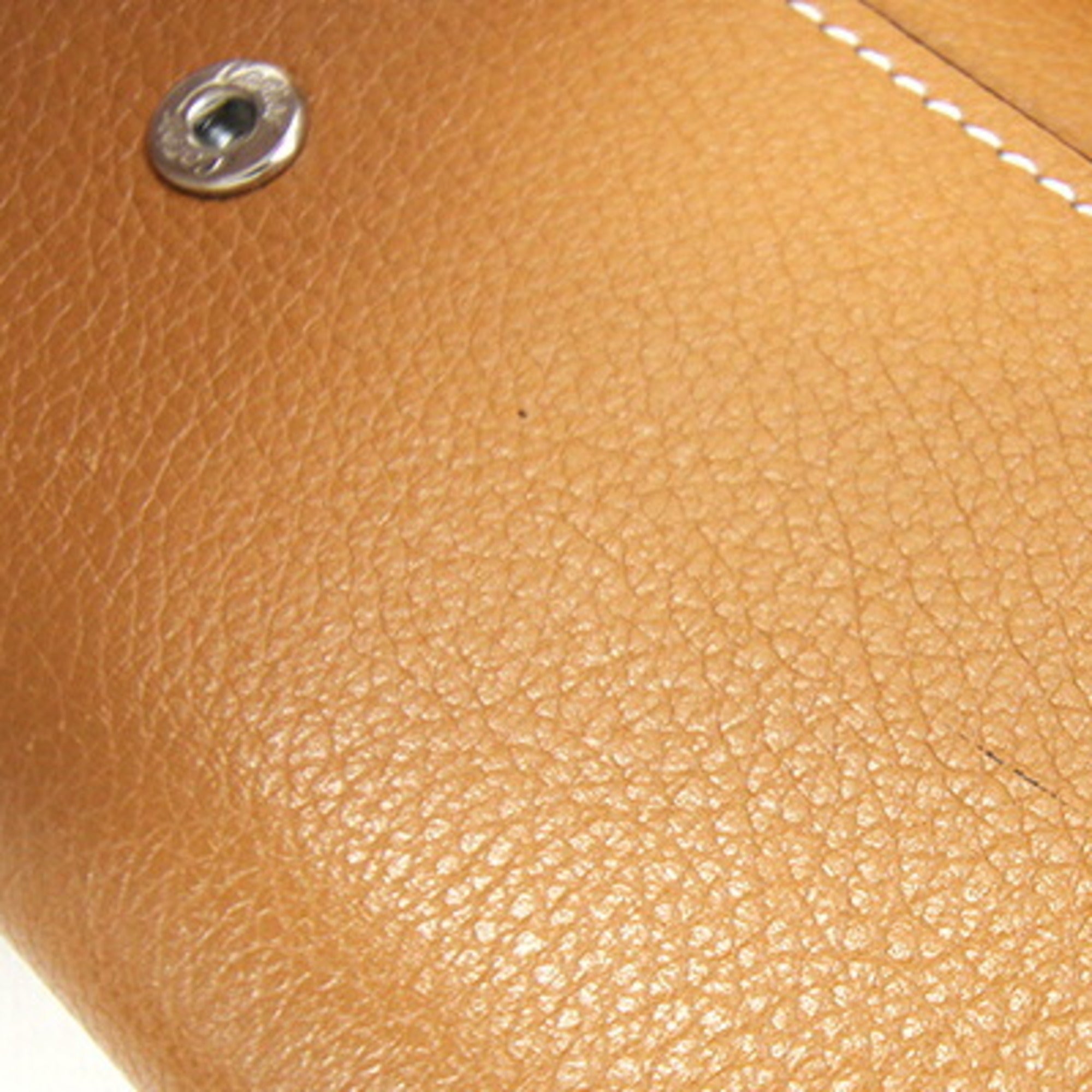 Cartier C De Cartier Brown Leather Long Wallet (Bi-Fold) (Pre-Owned)