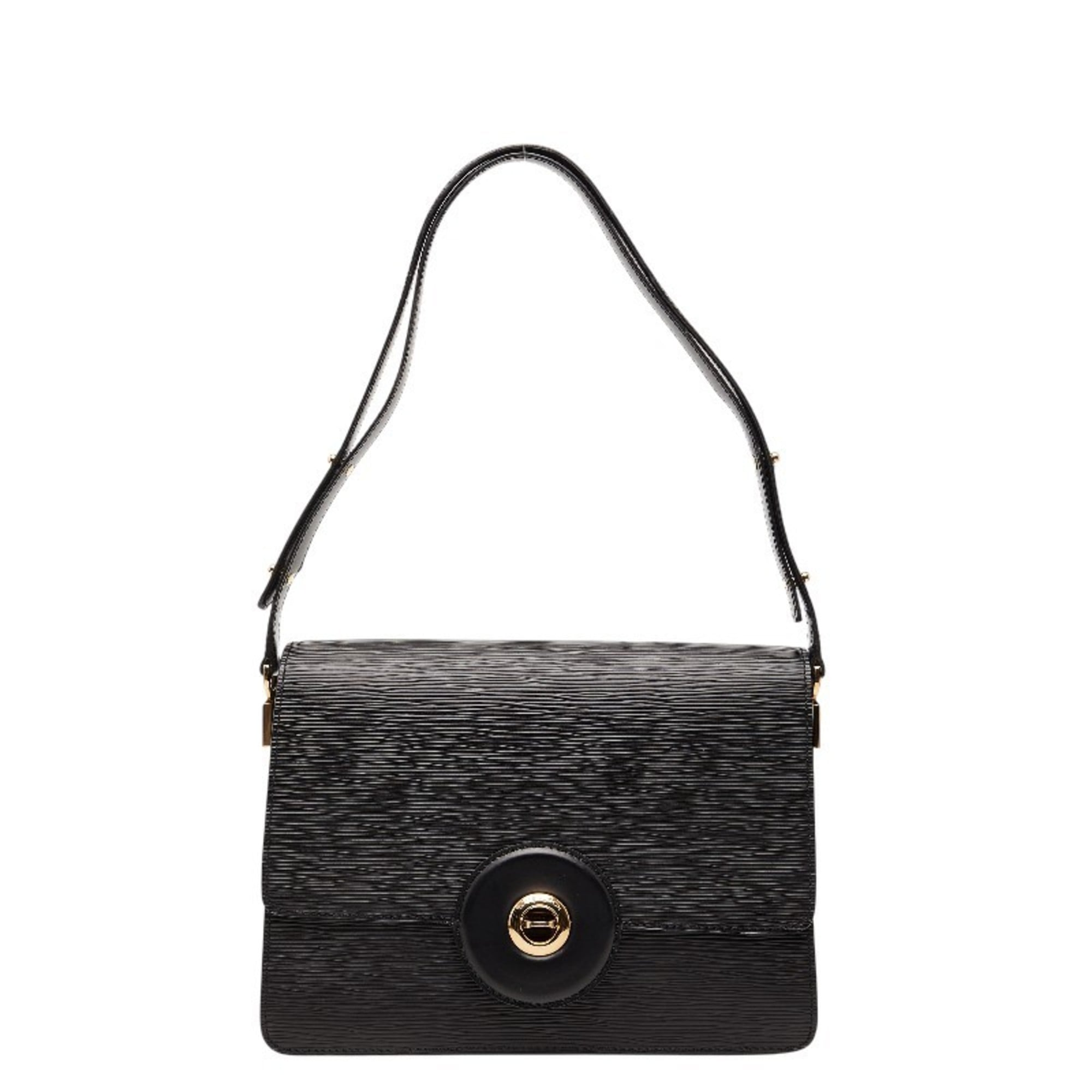 Louis Vuitton Black Noir Leather Shoulder Bag (Pre-Owned)