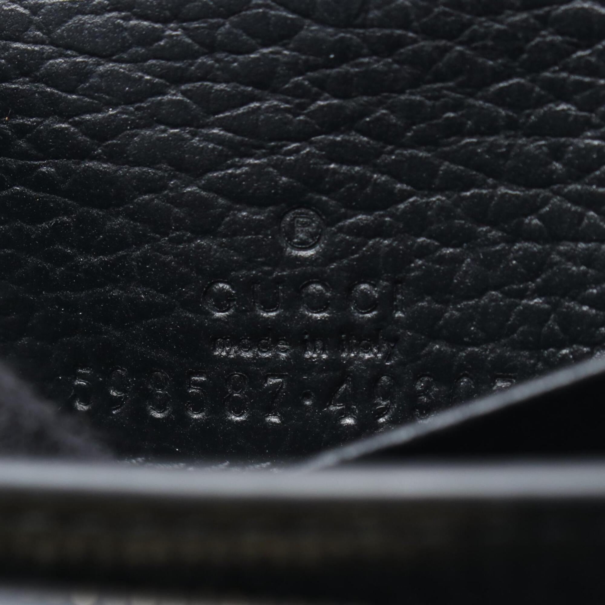 Gucci Beige Black Brown Coated Canvas Leather Wallet (Bi-Fold) (Pre-Owned)