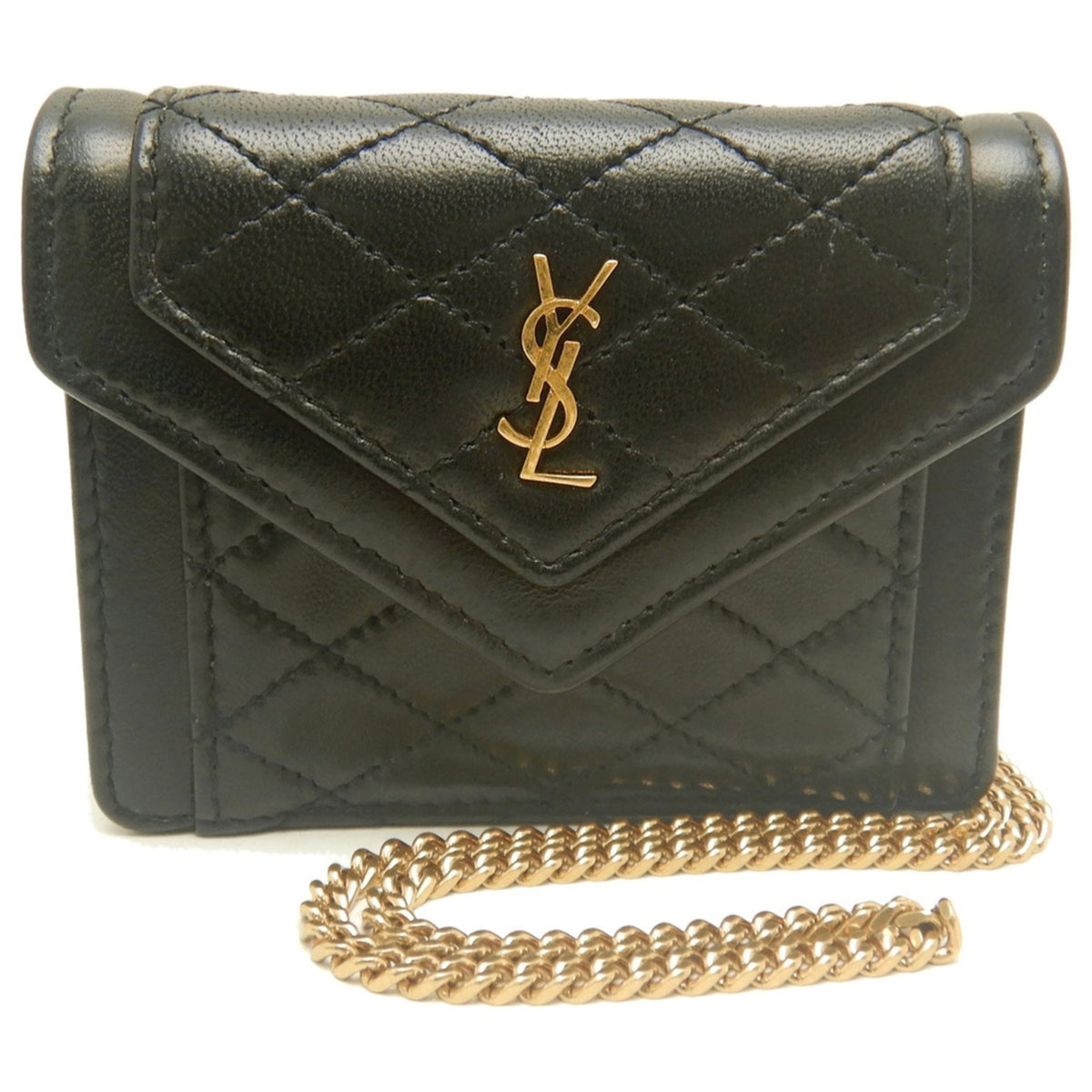 Saint Laurent Gold Leather Shoulder Bag (Pre-Owned)