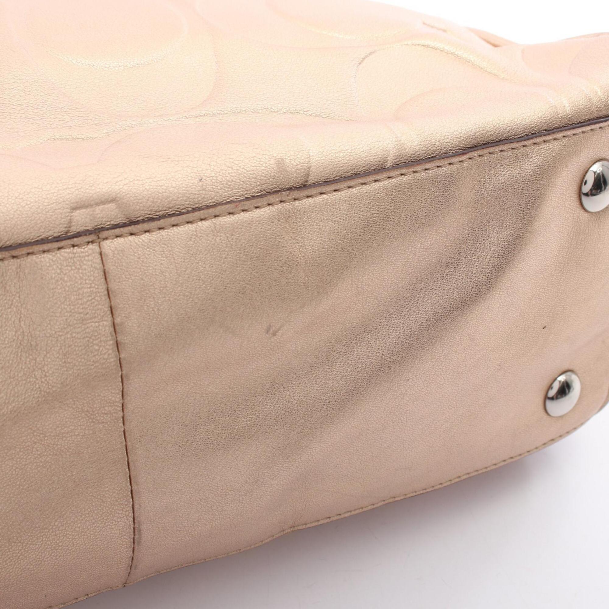 Coach Gold Leather Handbag (Pre-Owned)