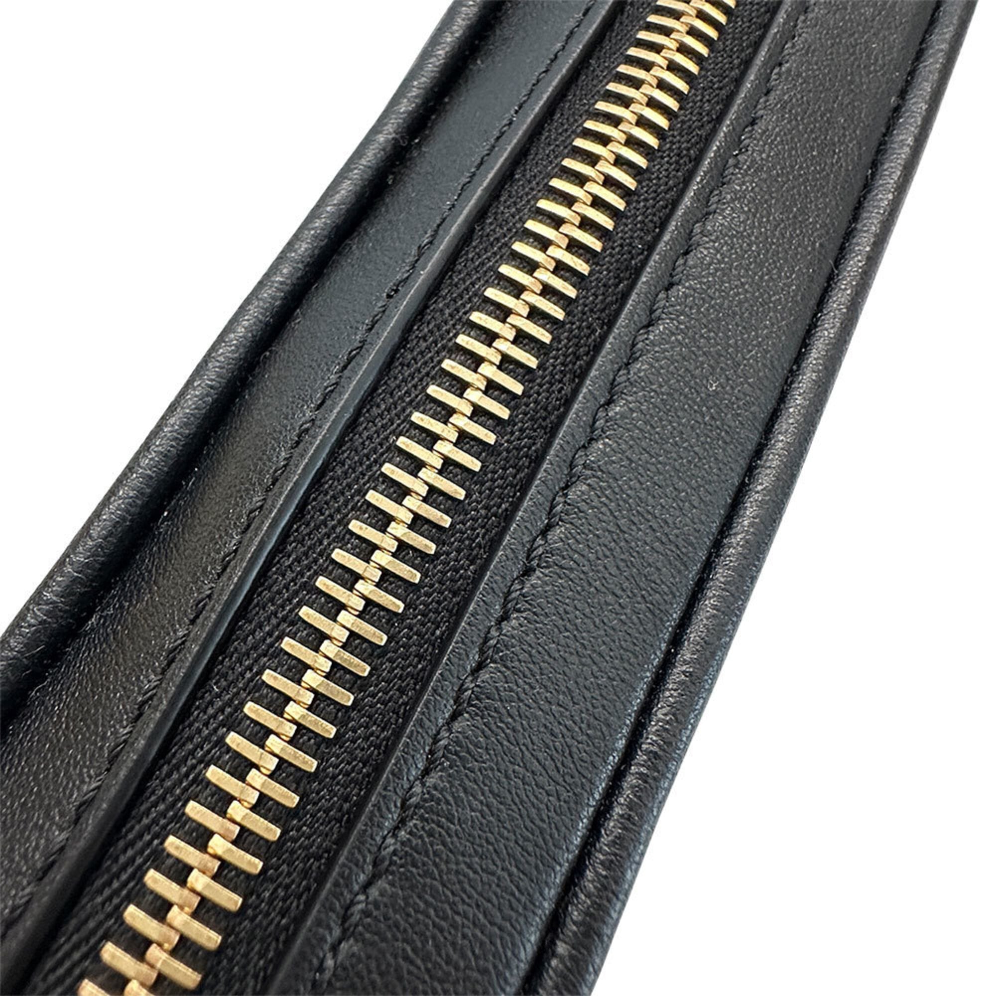 Fendi Black Leather Handbag Shoulder Bag (Pre-Owned)