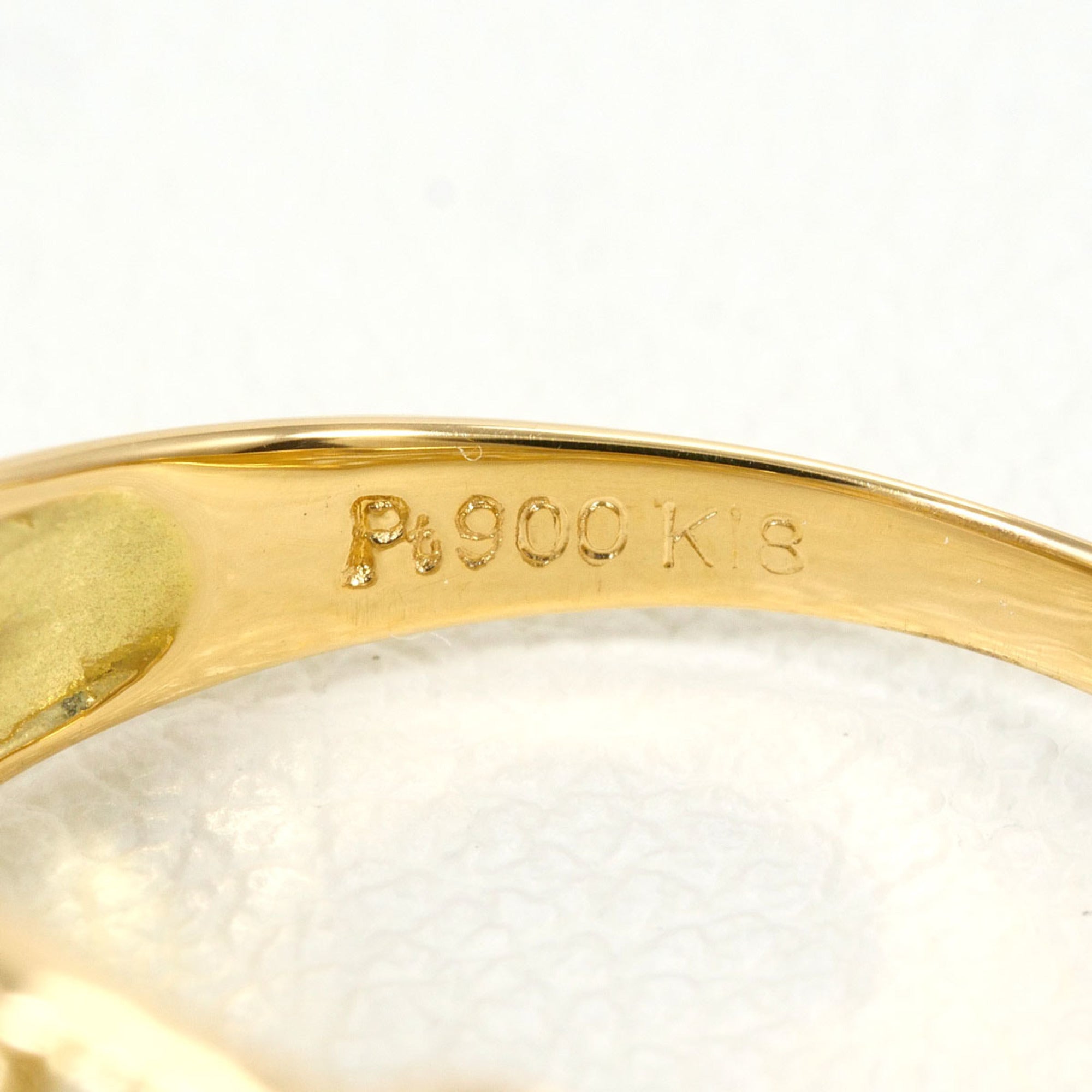 Unbranded Platinum Yellow Gold Yellow Gold (18K) Platinum 900 Band Ring (Pre-Owned)
