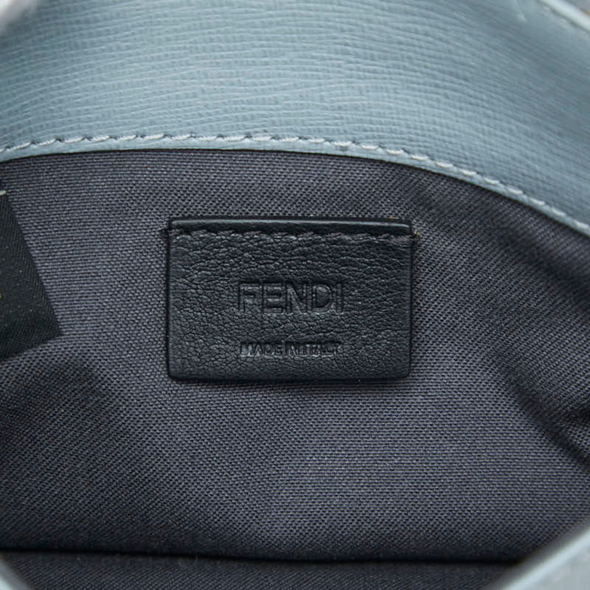 Fendi Gray Multi-Color Leather Shoulder Bag (Pre-Owned)