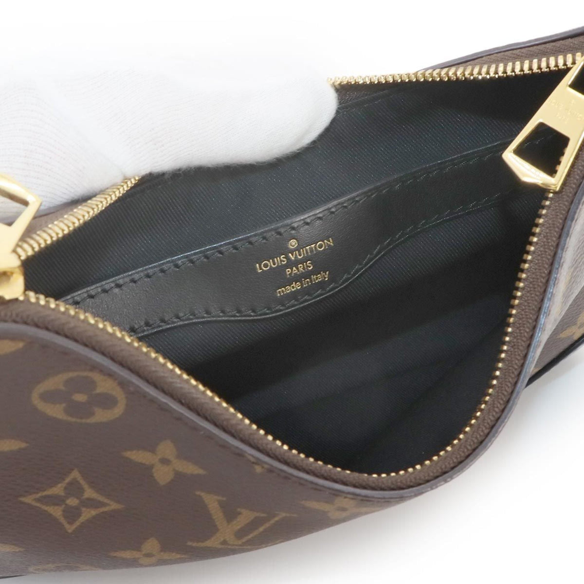 Louis Vuitton Monogram Noir Monogram Canvas Leather Handbag Shoulder Bag (Pre-Owned)
