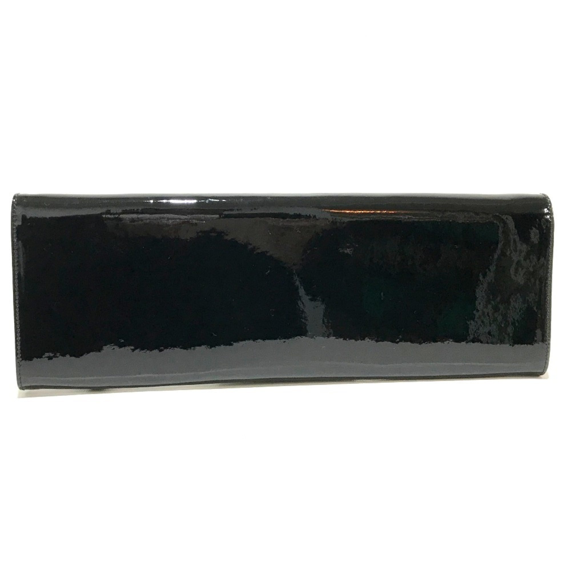 Christian Louboutin Black Patent Leather Clutch Bag (Pre-Owned)