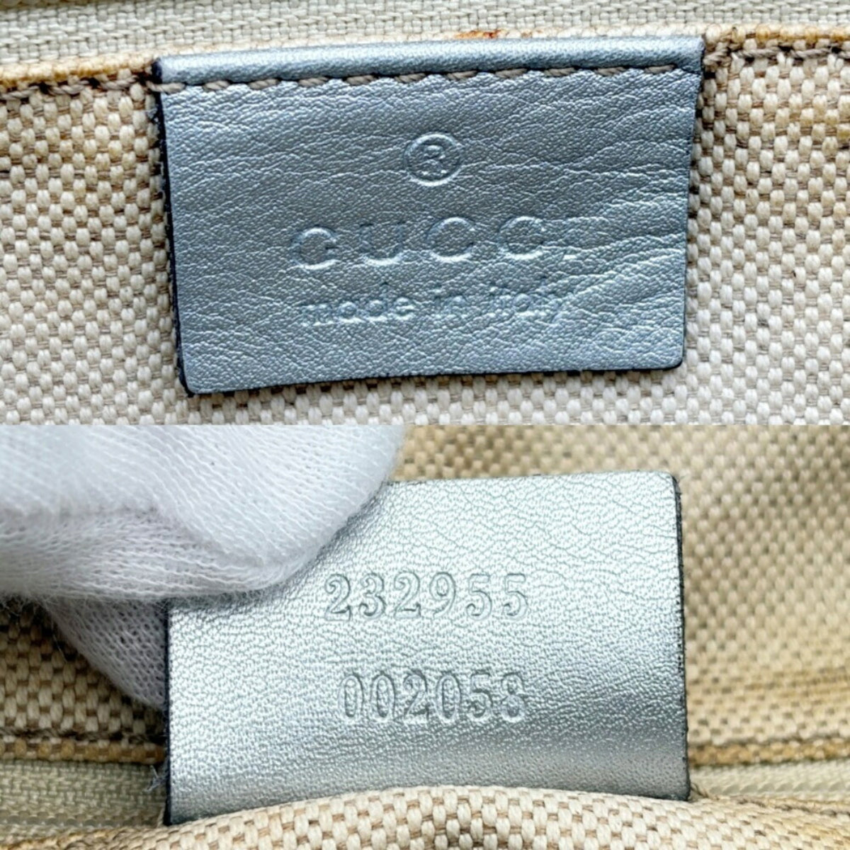 Gucci Metallic Silver Leather Shoulder Bag (Pre-Owned)