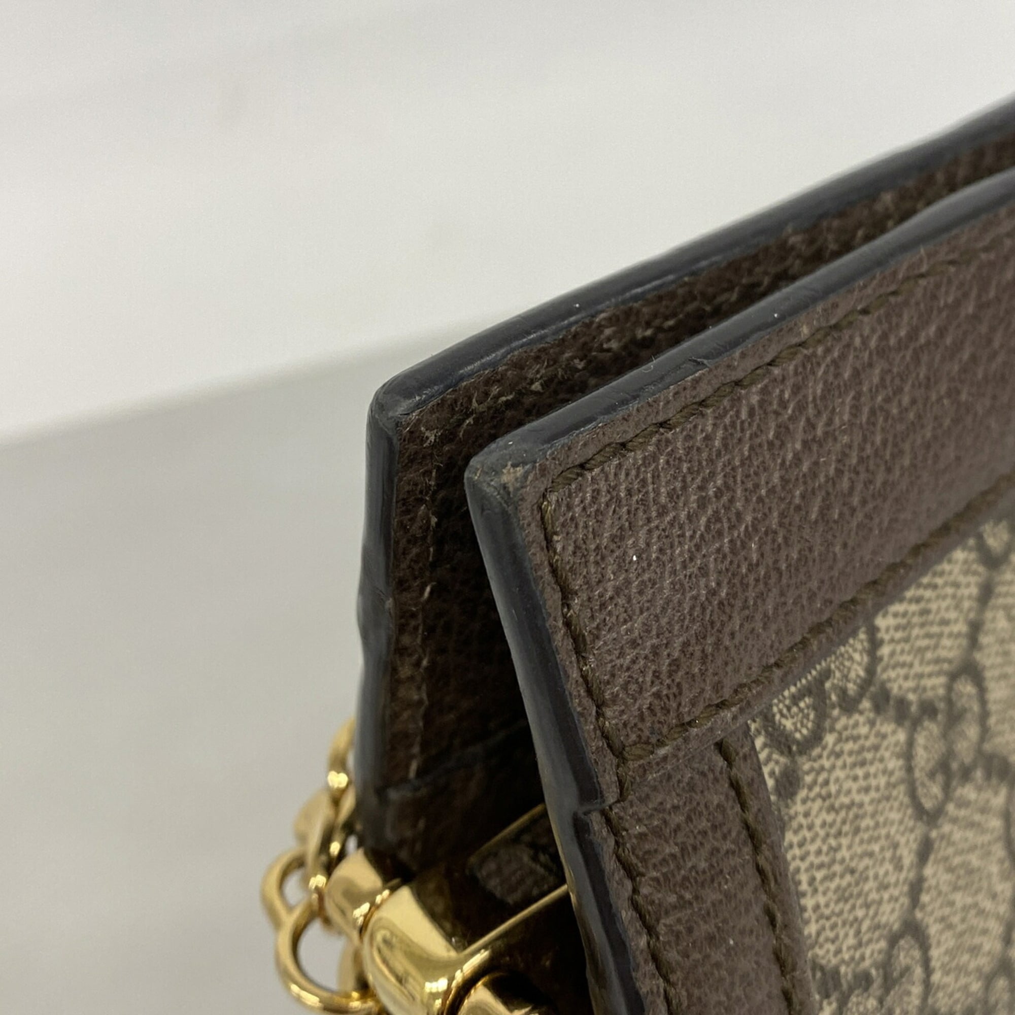 Gucci Beige Brown Pvc Shoulder Bag (Pre-Owned)