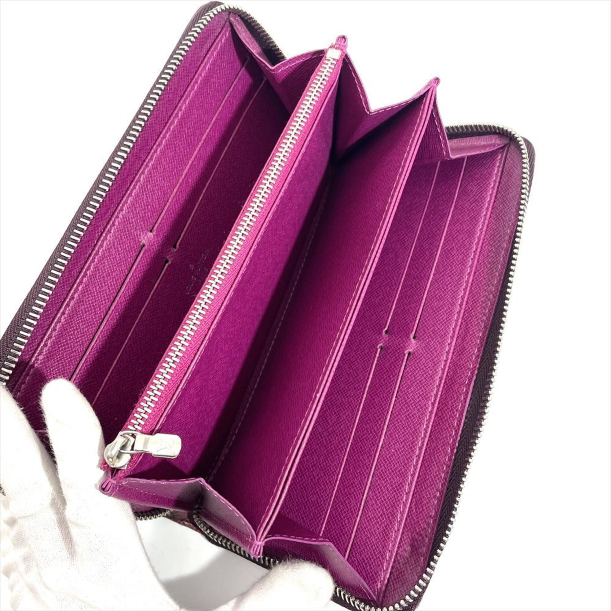Louis Vuitton Black Cassis Purple Epi Leather Long Wallet (Bi-Fold) (Pre-Owned)