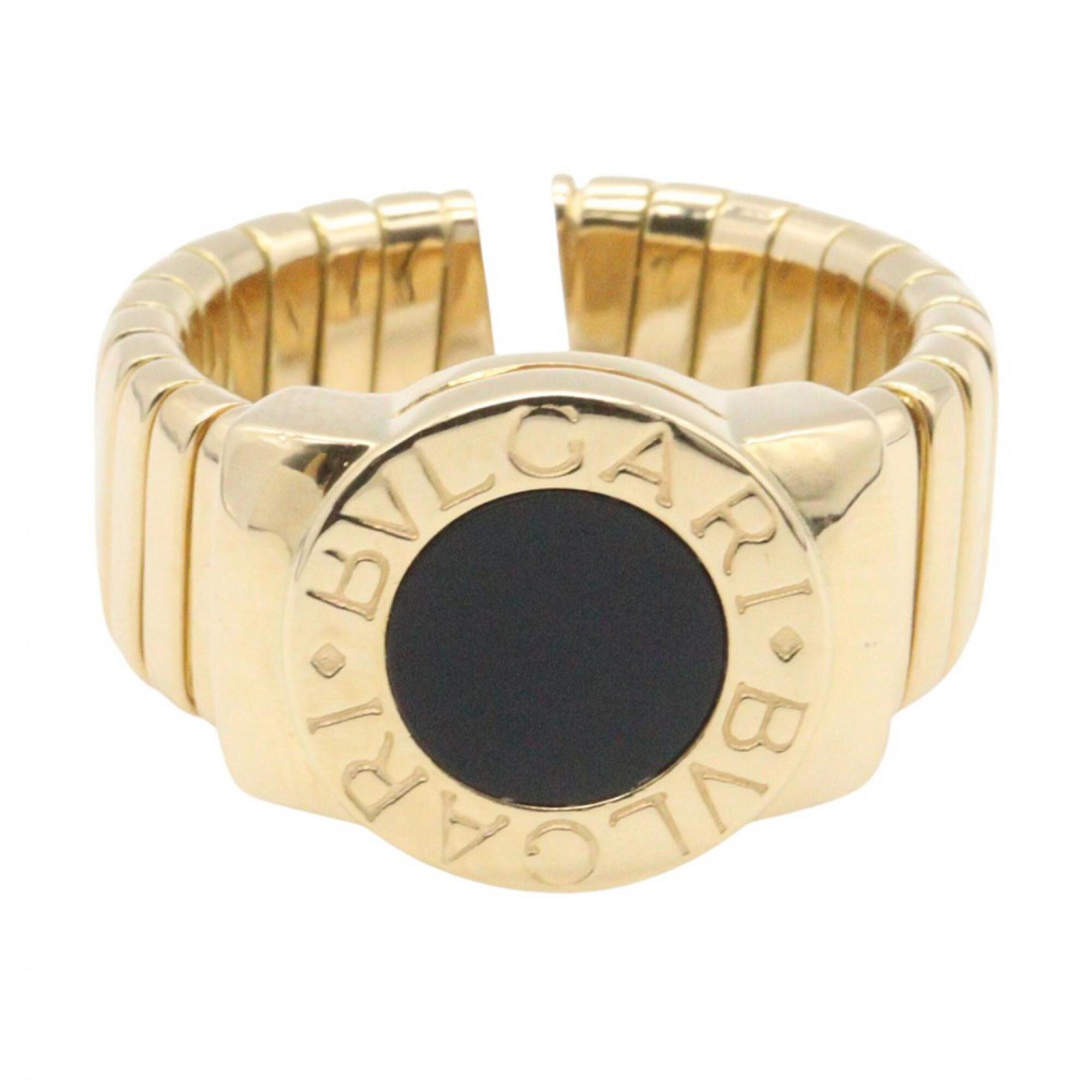 Bvlgari Gold Black Yellow Gold (18K) Band Ring (Pre-Owned)