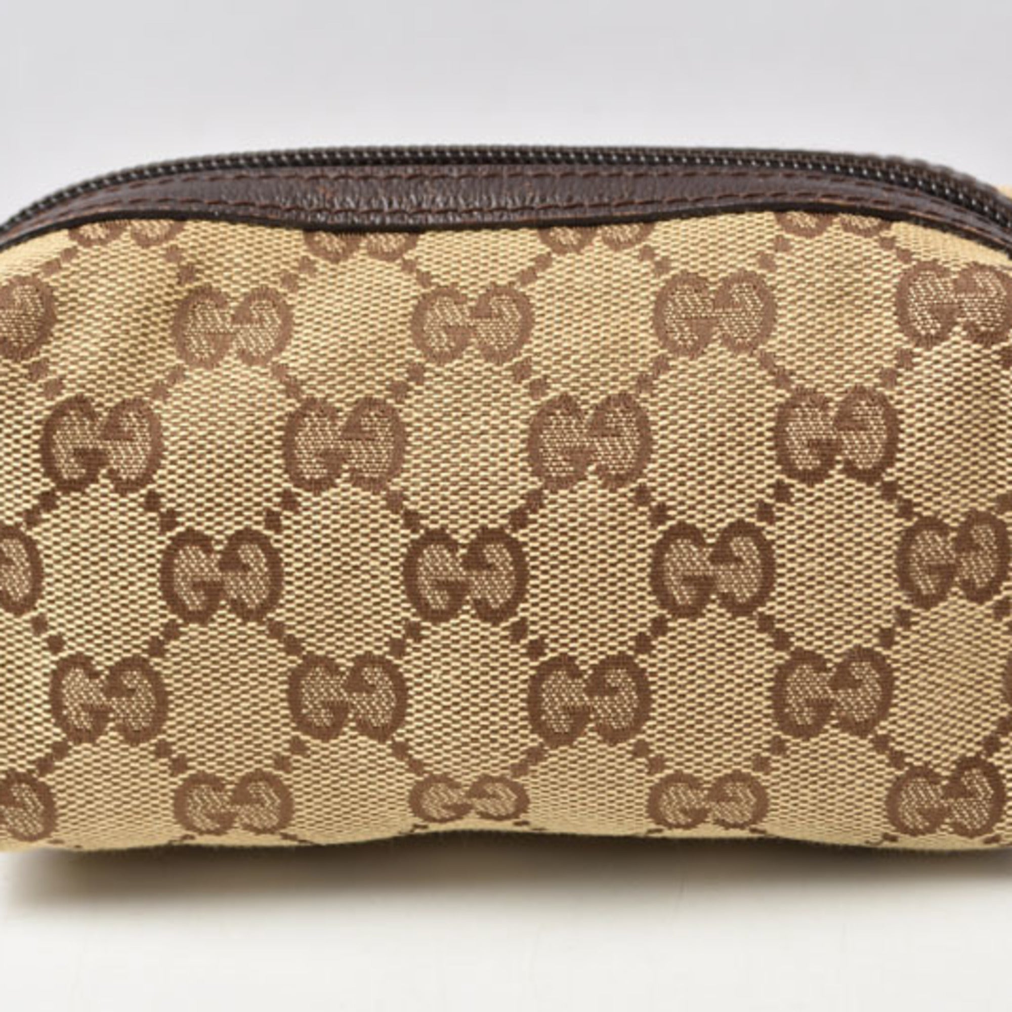 Gucci Gg Canvas Beige Brown Gg Canvas Pouch (Pre-Owned)