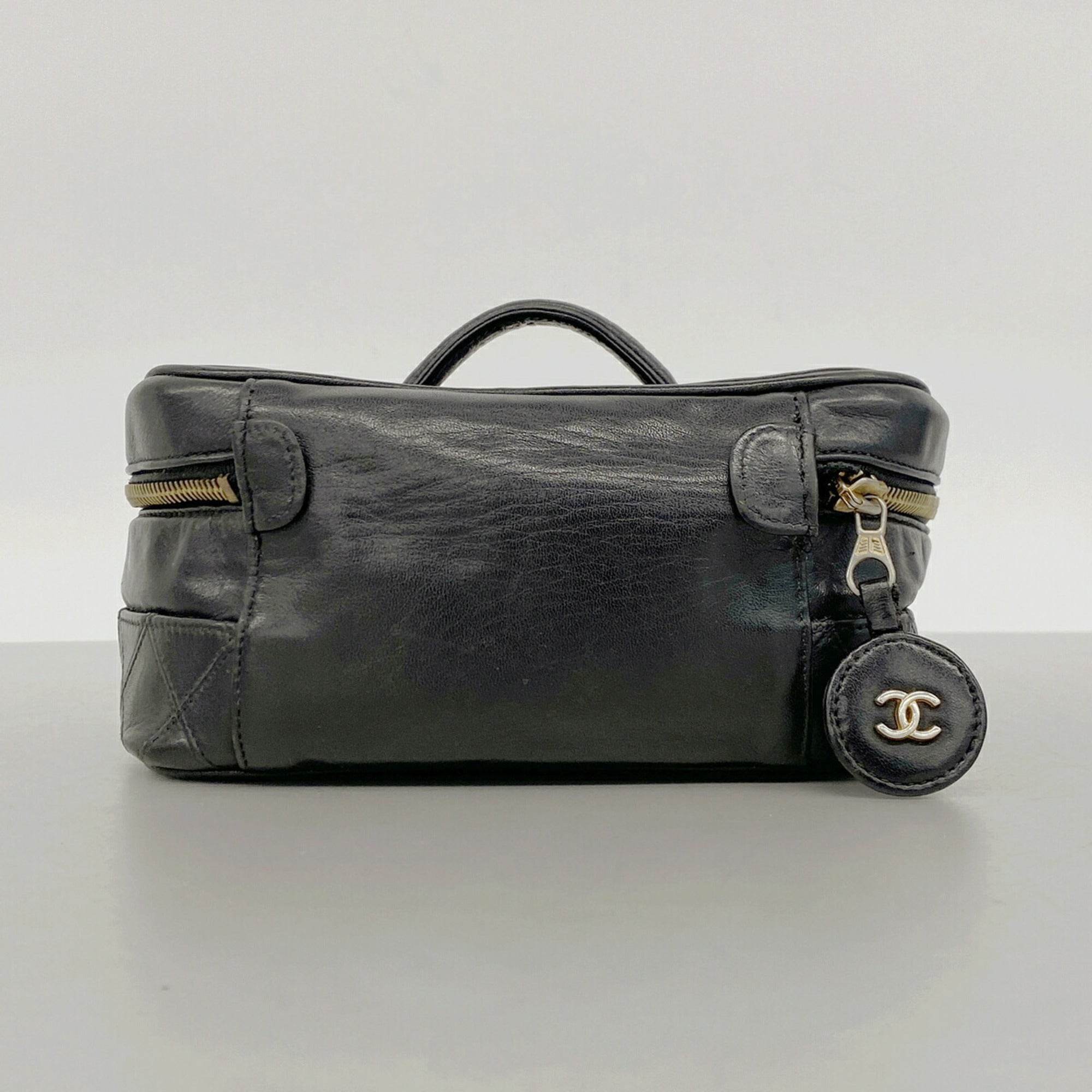 Chanel Black Leather Vanity Bag (Pre-Owned)