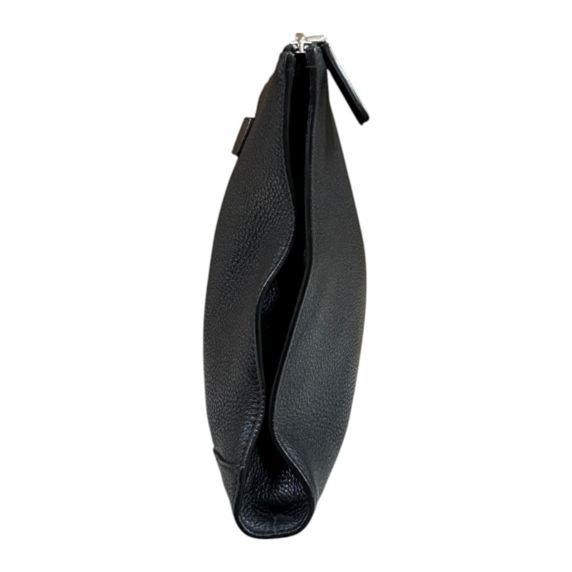 Prada Black Leather Clutch Bag (Pre-Owned)