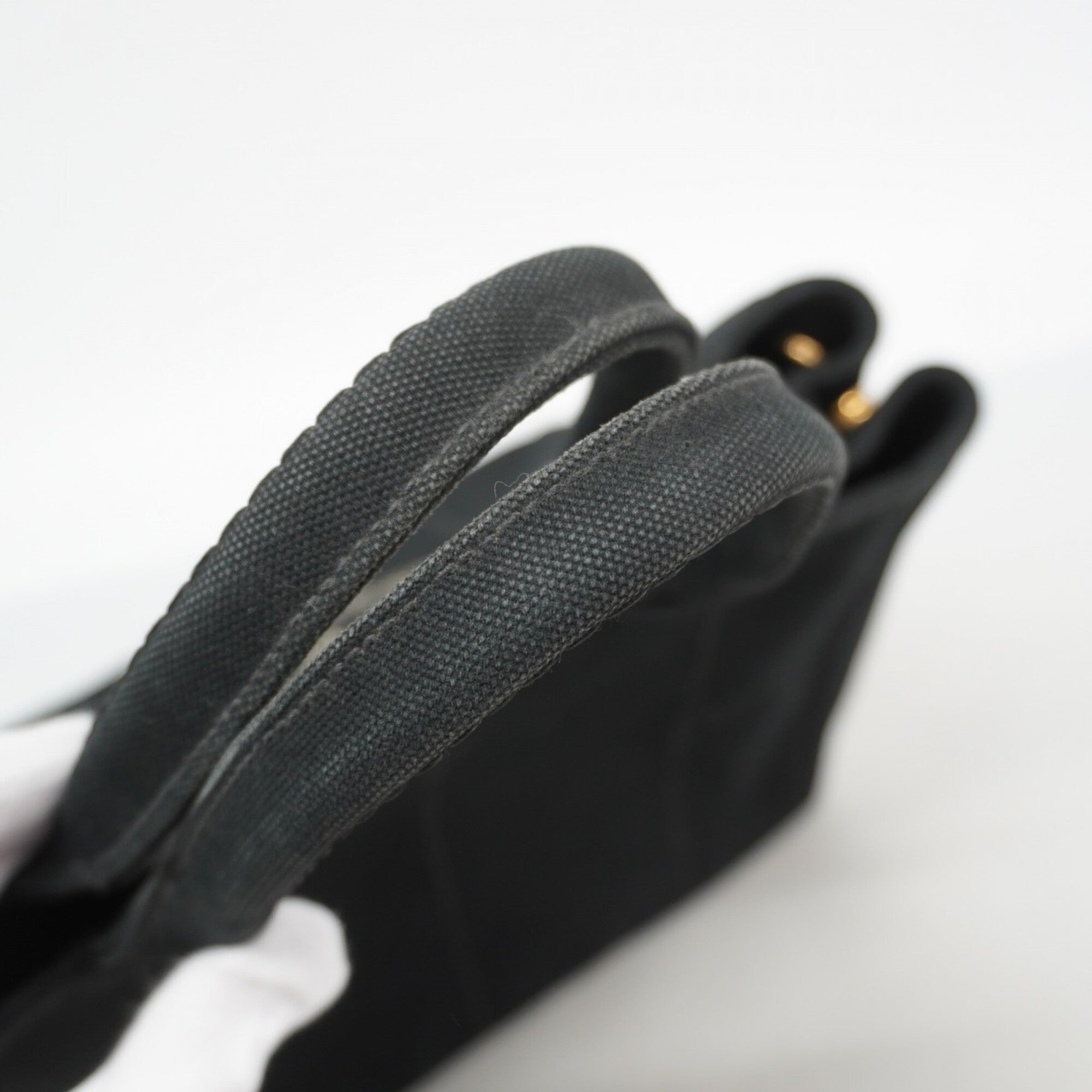 Prada Black Canvas Handbag (Pre-Owned)