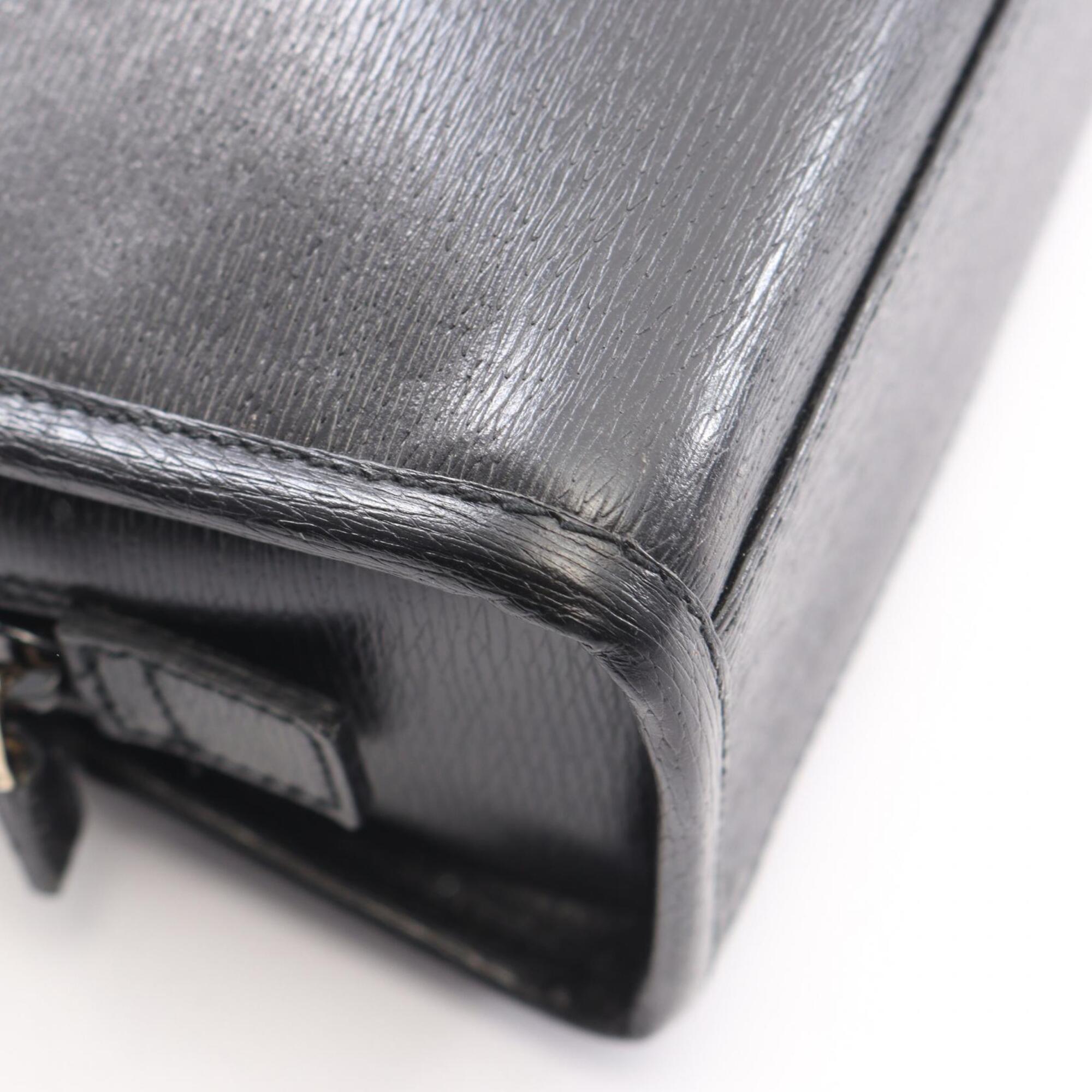 Gucci Black Leather Handbag (Pre-Owned)