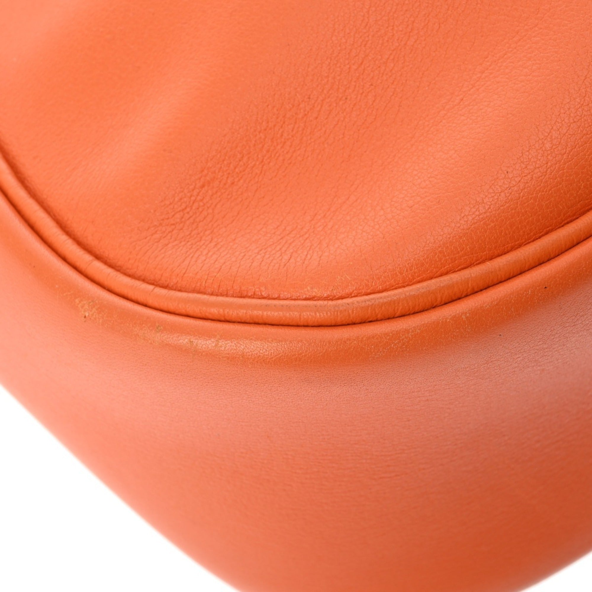 Hermes Orange Gulliver Leather Shoulder Bag (Pre-Owned)