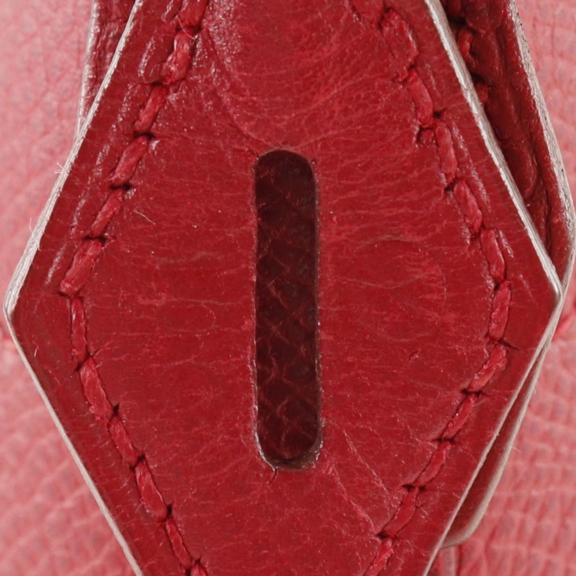 Hermes Bolide Red Color Courchevel Leather Handbag (Pre-Owned)