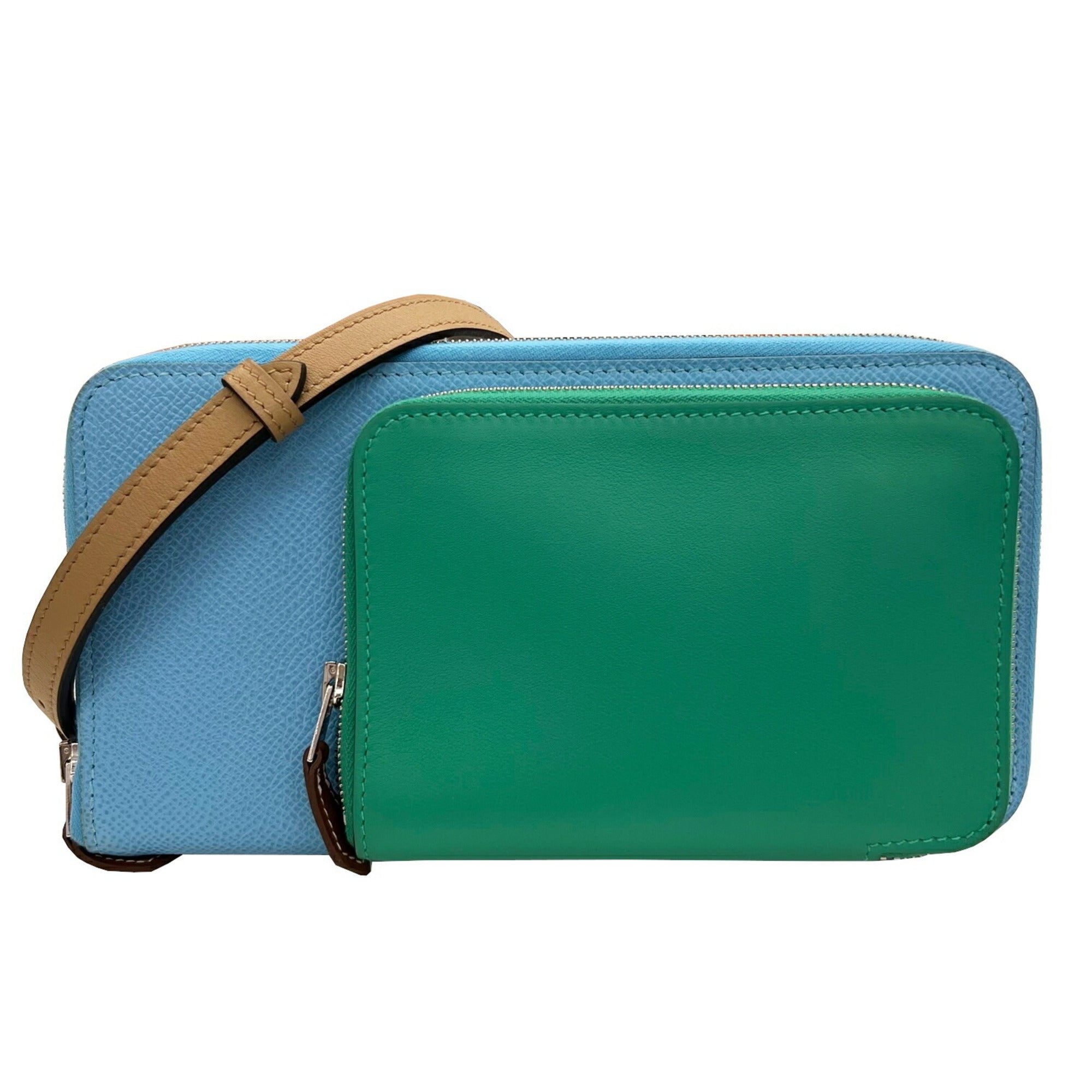 Hermes Celeste Mint Green Epsom Leather Swift Leather Fanny Pack Shoulder Bag (Pre-Owned)