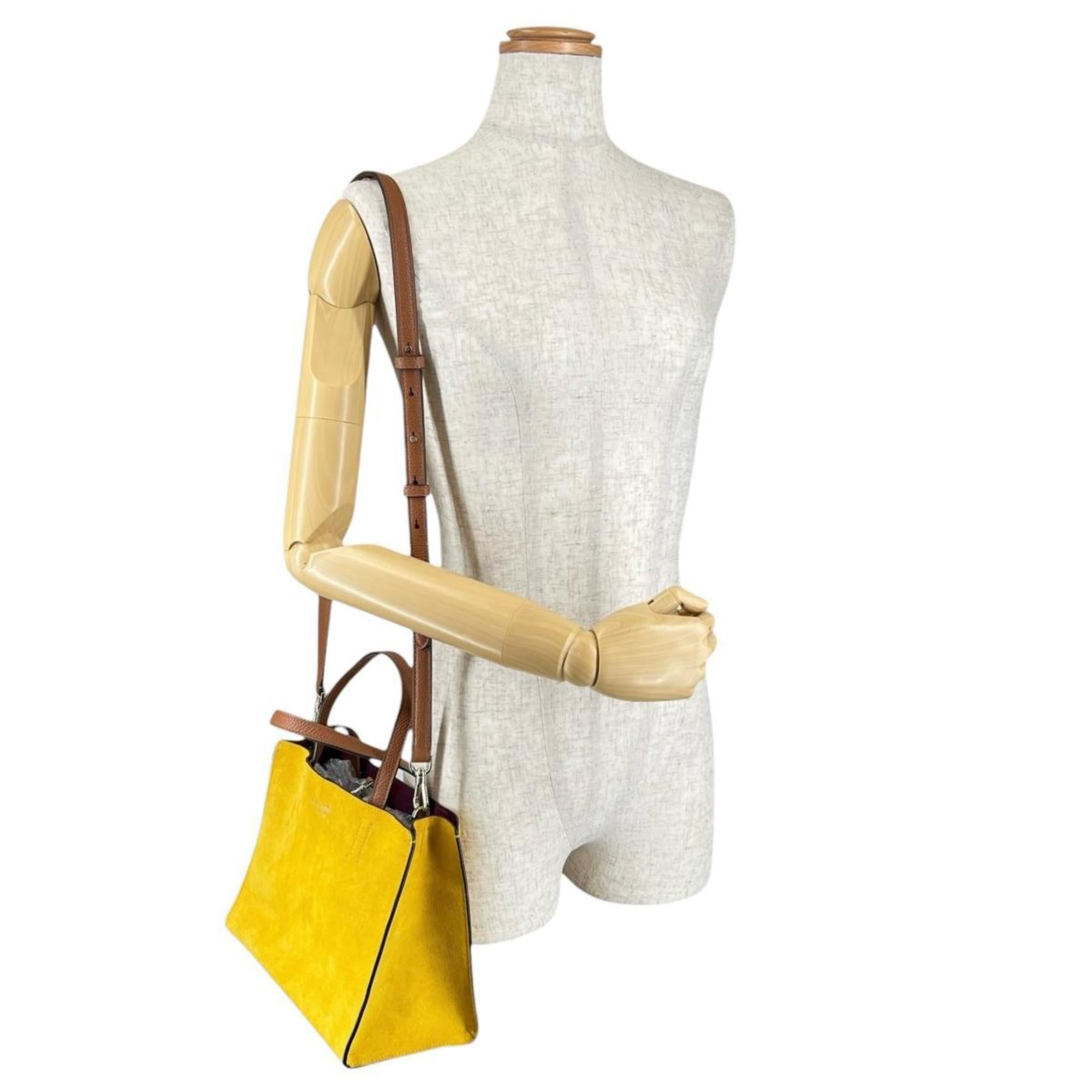 Kate Spade Yellow Suede Leather Handbag Shoulder Bag (Pre-Owned)