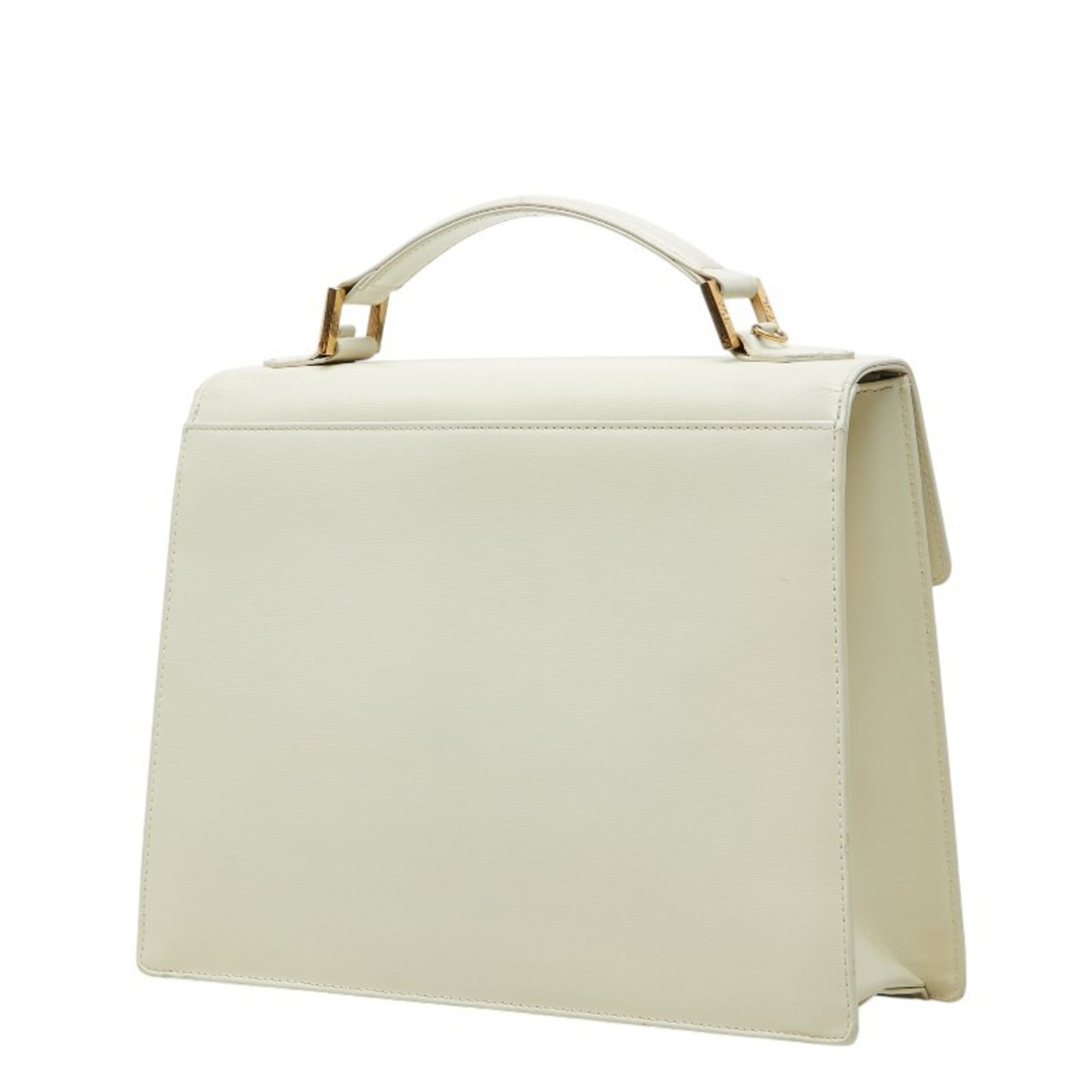 Saint Laurent White Leather Handbag Shoulder Bag (Pre-Owned)