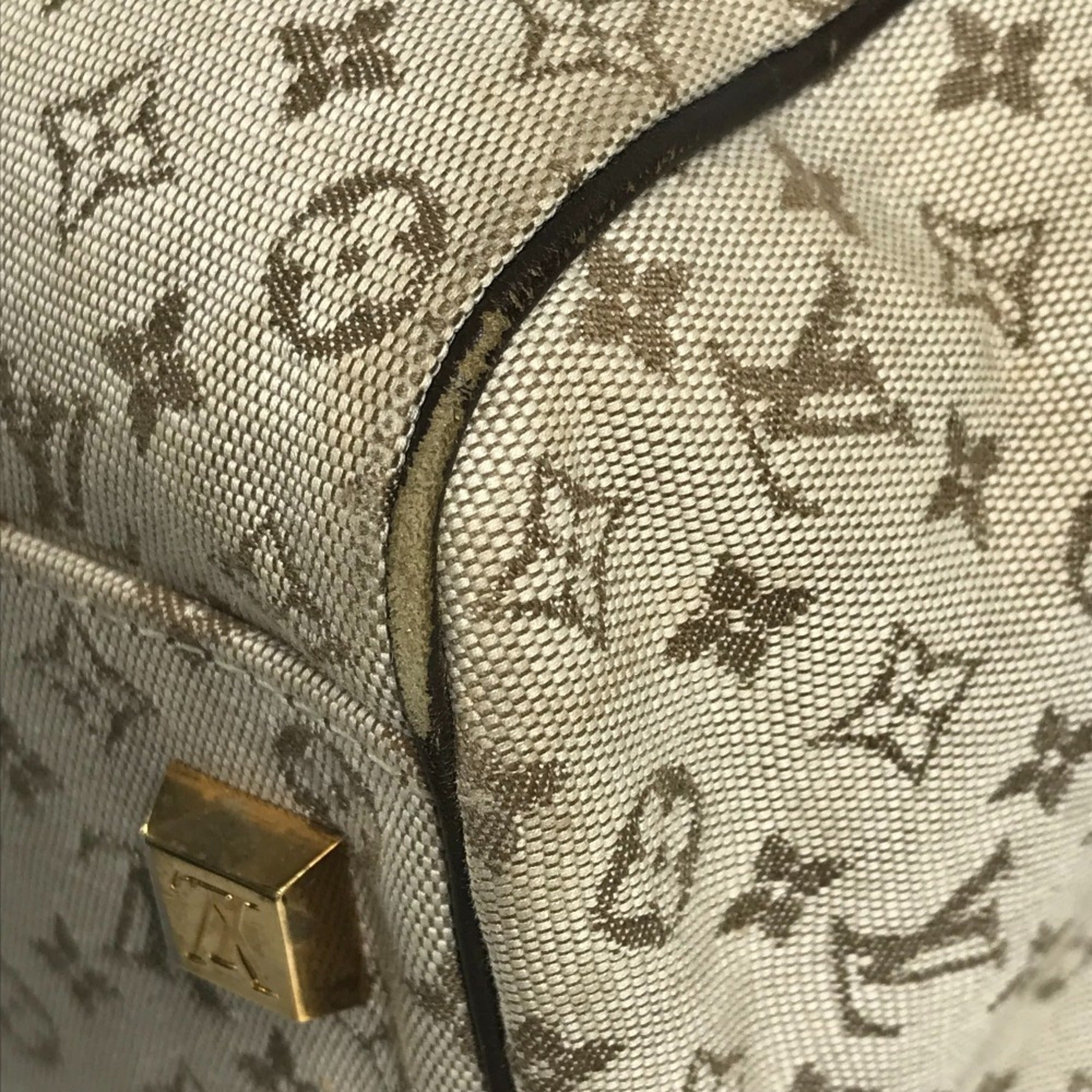 Louis Vuitton Khaki Monogram Mini Boston Bag Handbag Shoulder Bag (Pre-Owned)