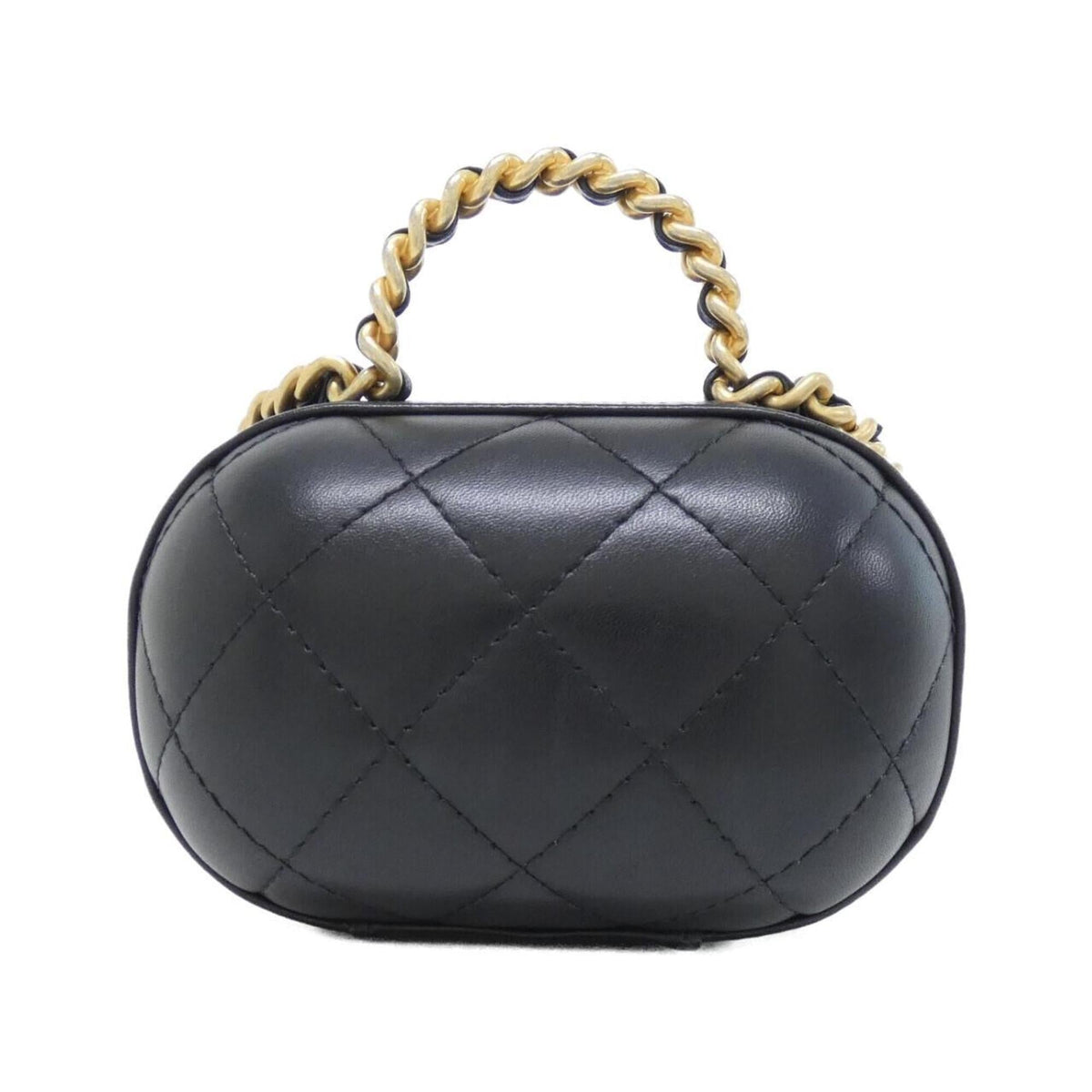 Chanel Black Leather Handbag (Pre-Owned)