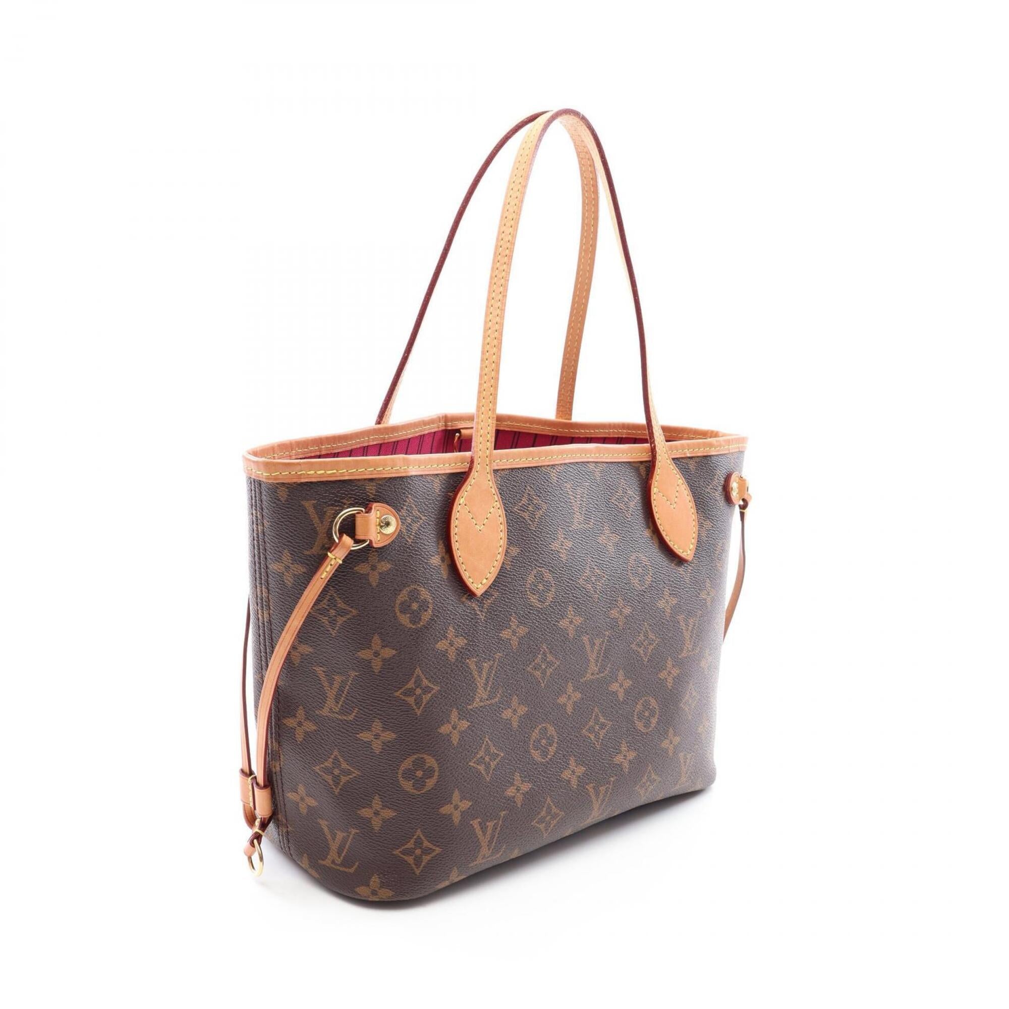 Louis Vuitton Brown Monogram Coated Canvas Leather Handbag Tote Bag (Pre-Owned)