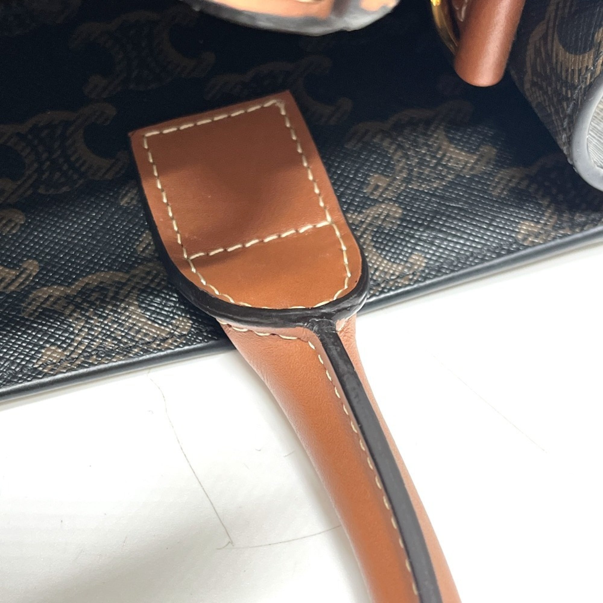 Celine Cabas Brown Pvc Leather Tote Bag (Pre-Owned)