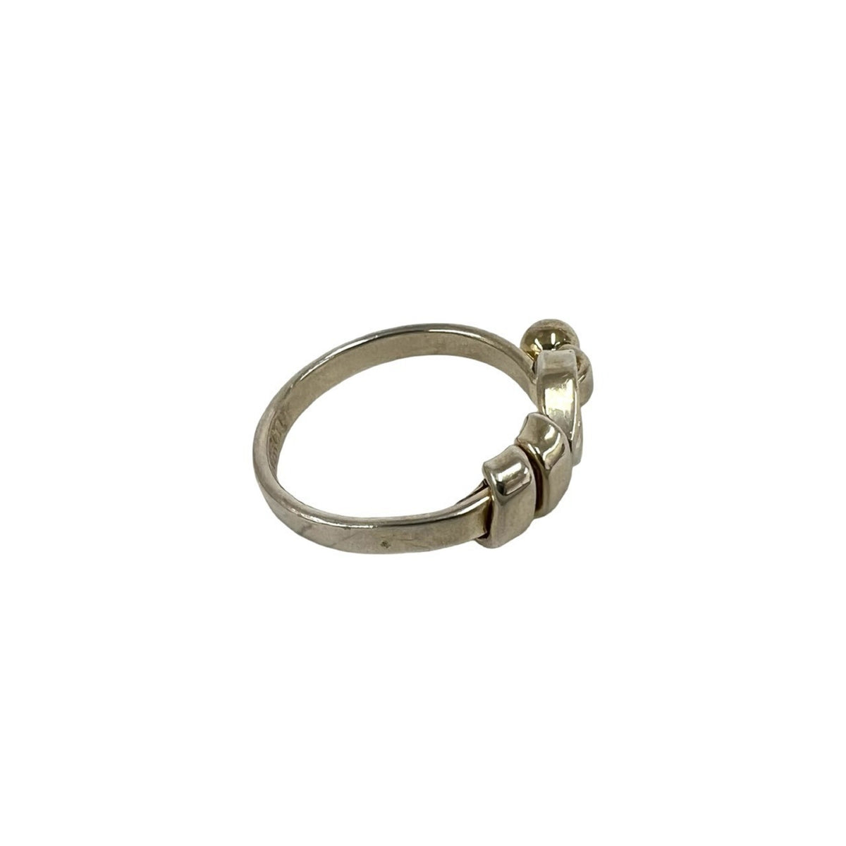 Tiffany Gold Silver Yellow Gold (18K) Silver 925 Band Ring (Pre-Owned)