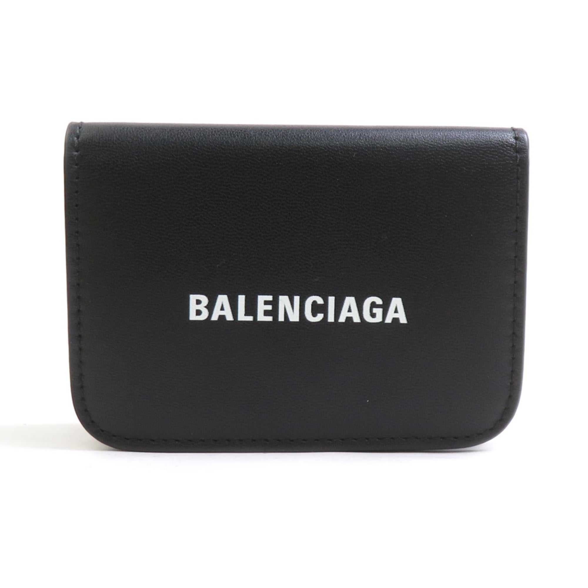 Balenciaga Black Leather Wallet (Tri-Fold) (Pre-Owned)
