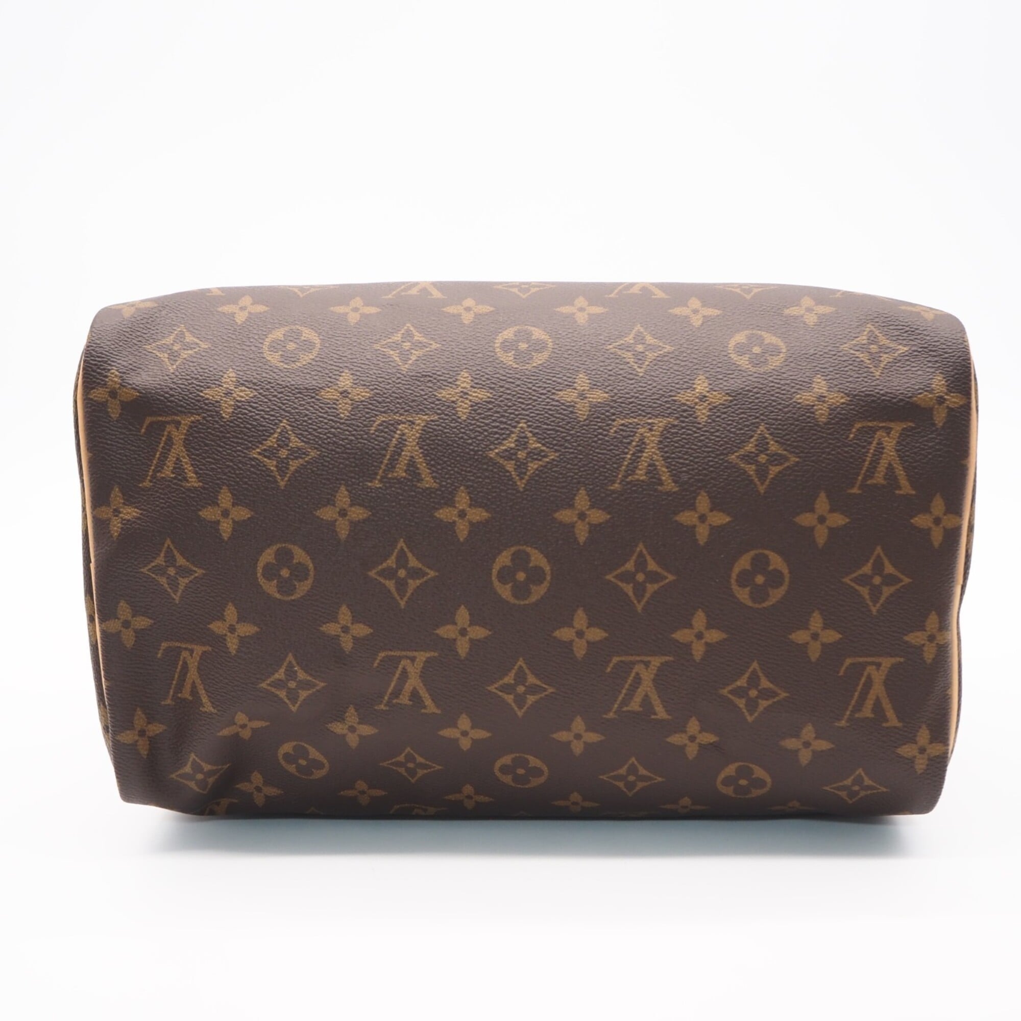 Louis Vuitton Beige Brown Coated Canvas Handbag (Pre-Owned)