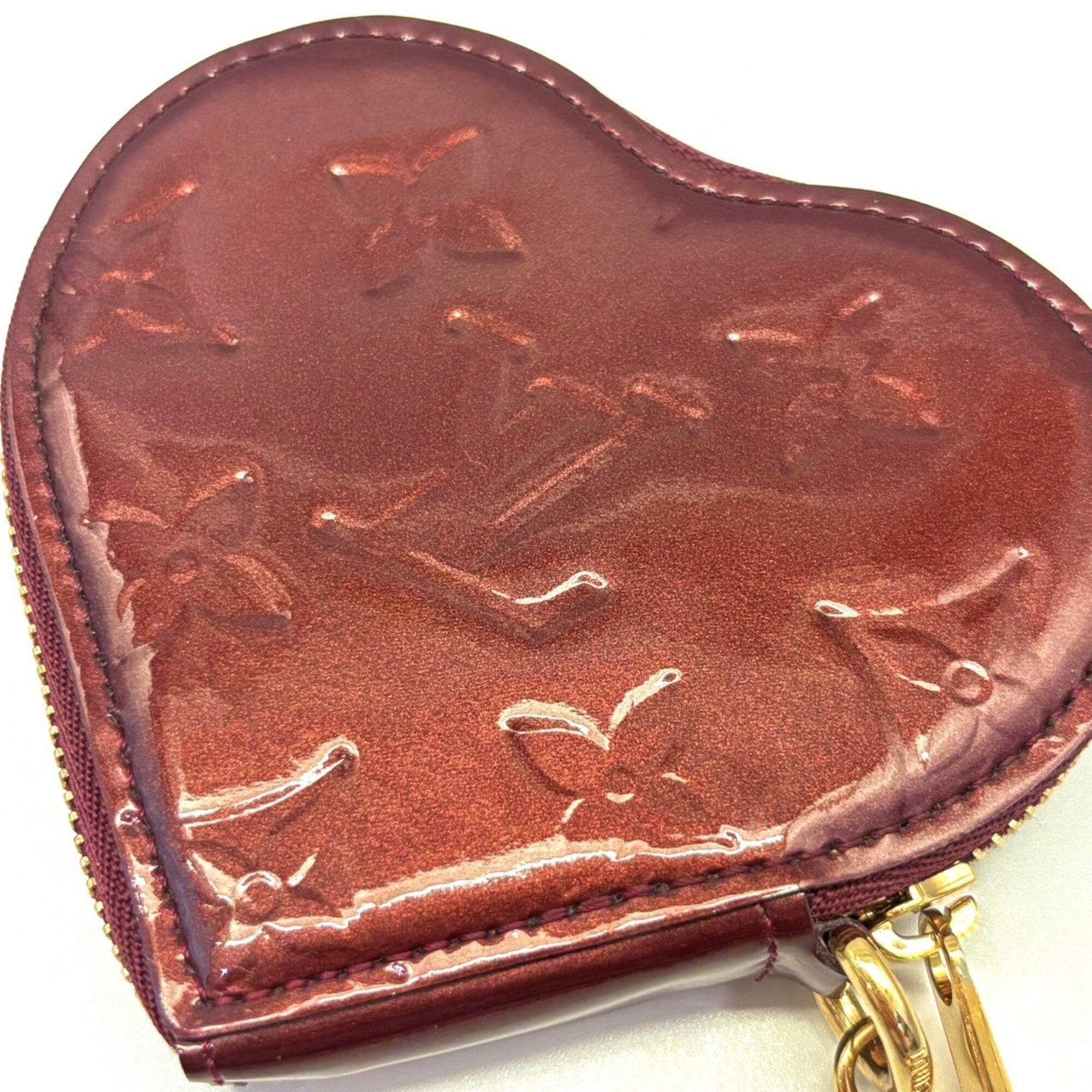 Louis Vuitton Monogram Vernis Bordeaux Red Color Rouge Fauviste Monogram Vernis Coin Purse/Coin Case (Pre-Owned)